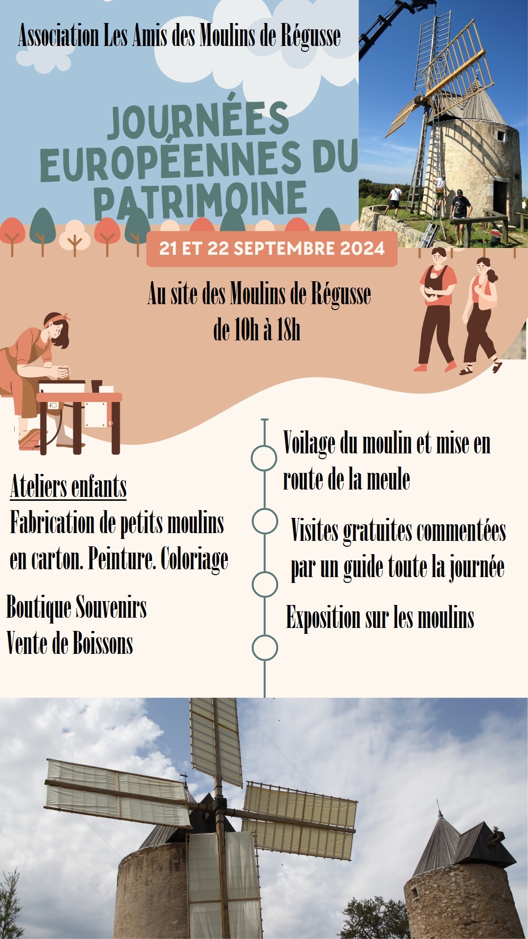 Visites du moulin  vent | Journes europennes du patrimoine 2025  Rgusse