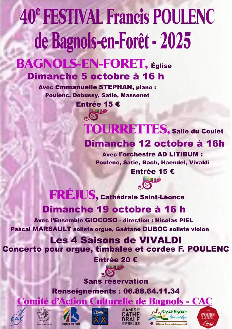 40me Festival Francis Poulenc  Bagnols-en-Fort