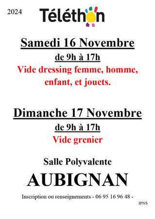 Vide-grenier et vide-dressing du Tlthon
