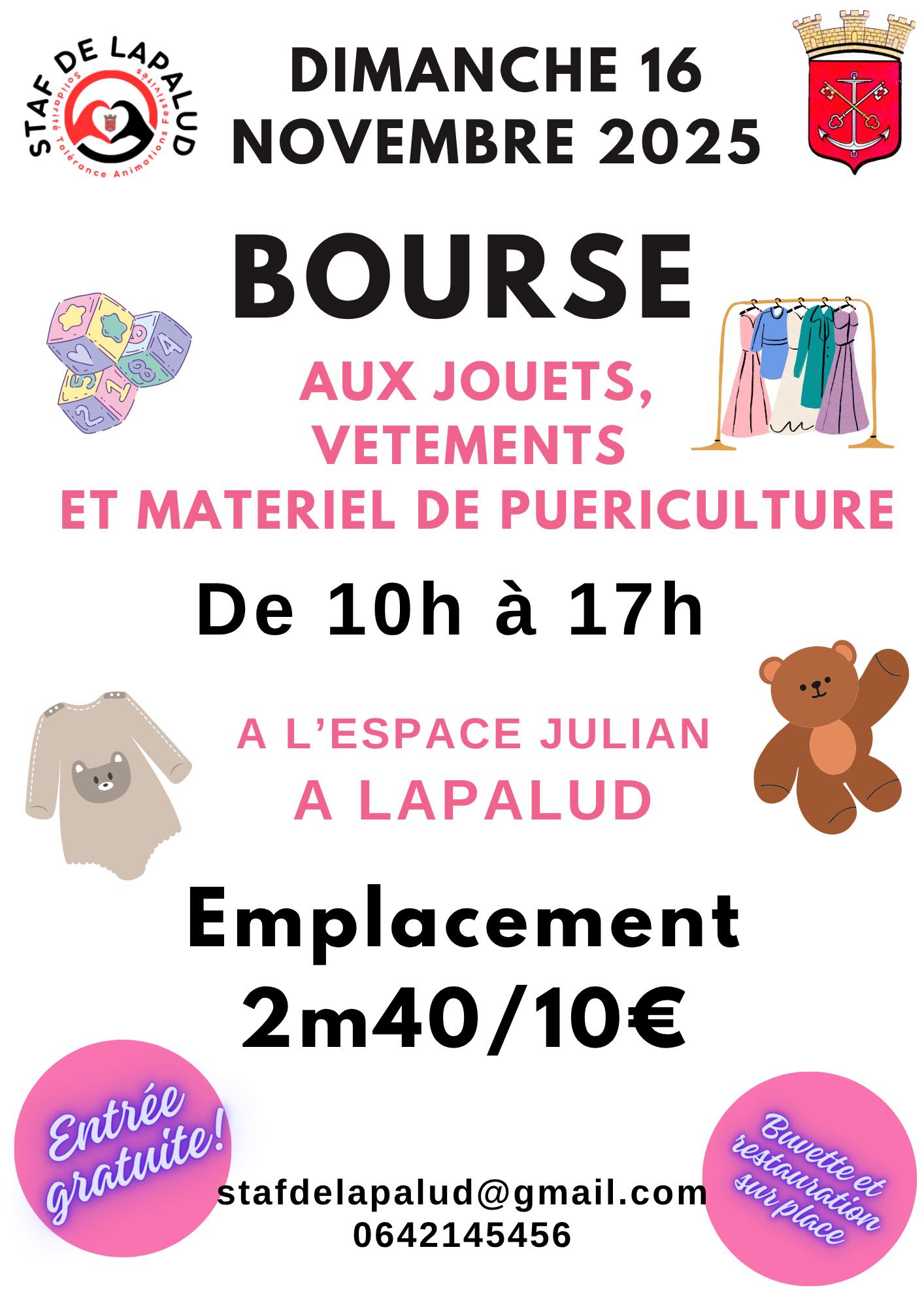 Bourse aux jouets, vtements et matriel de puriculture