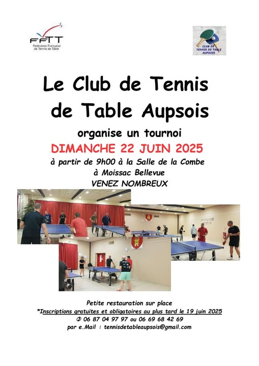 Tournoi Tennis de table