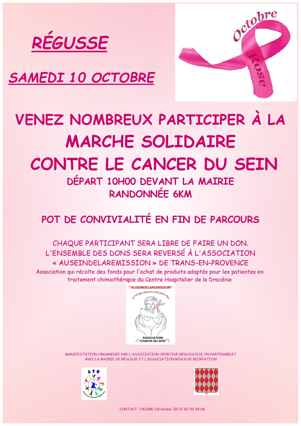 Octobre Rose � R�gusse Marche solidaire