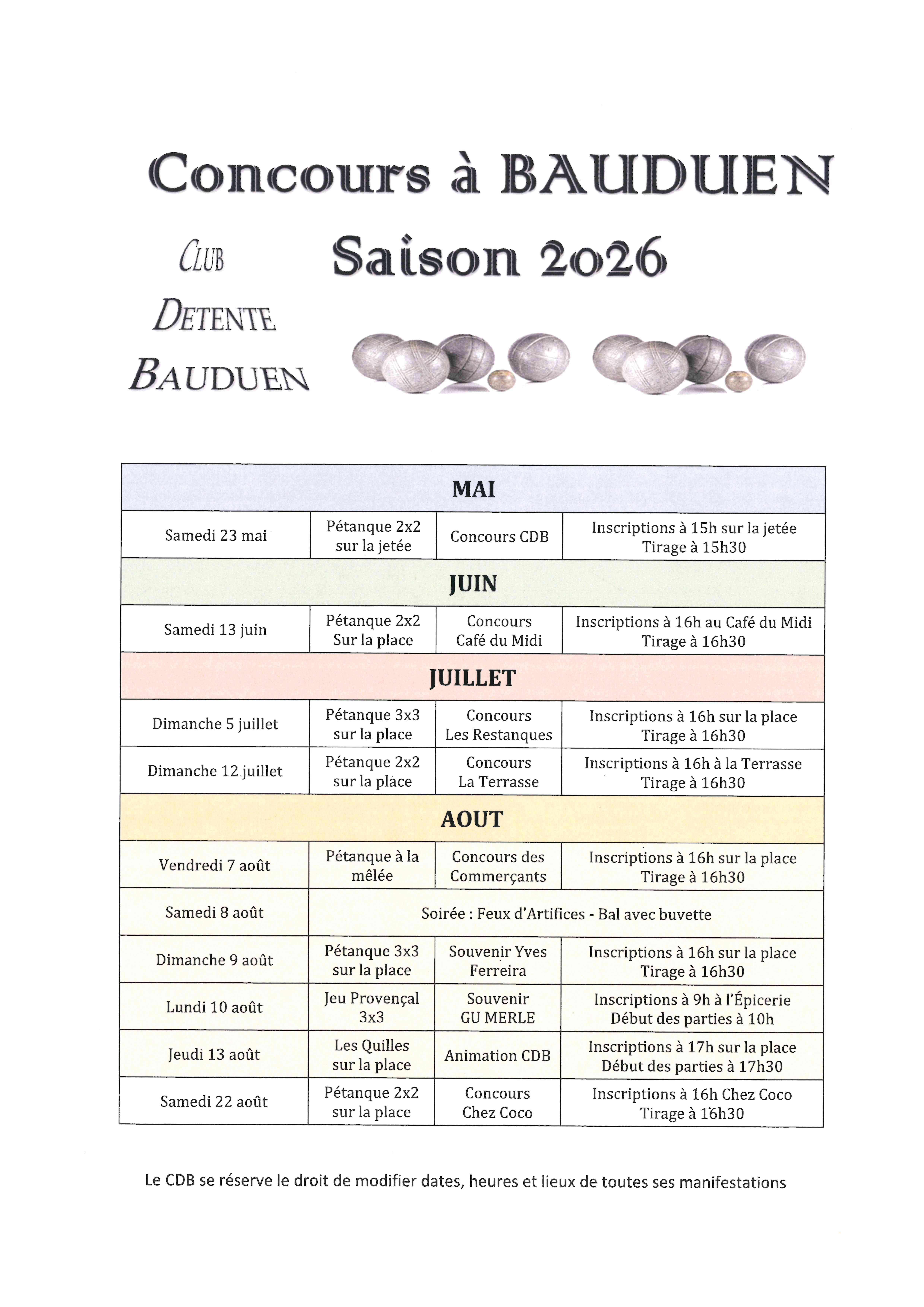 Concours � Bauduen