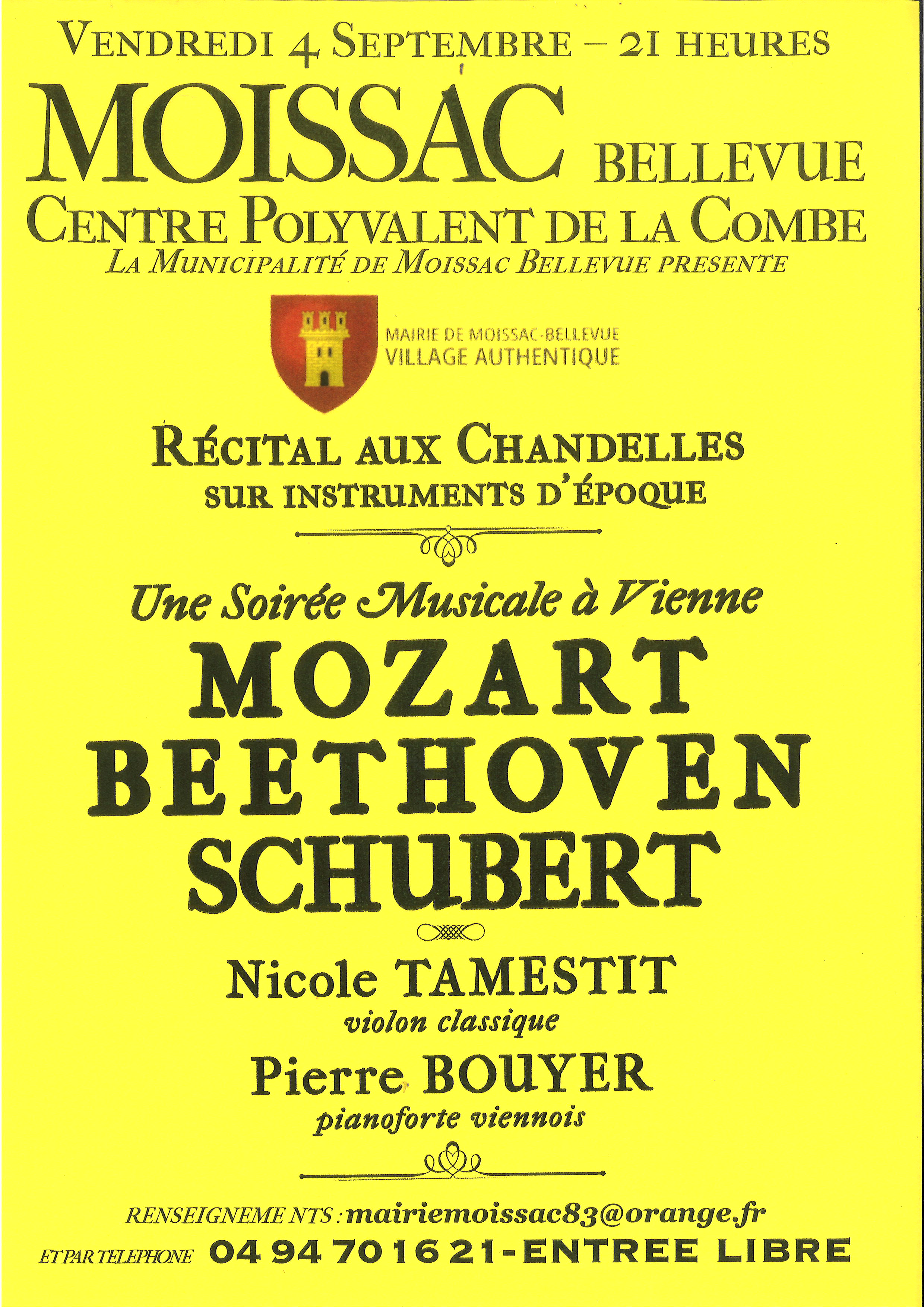 R�cital aux chandelles soir�e musicale � Vienne