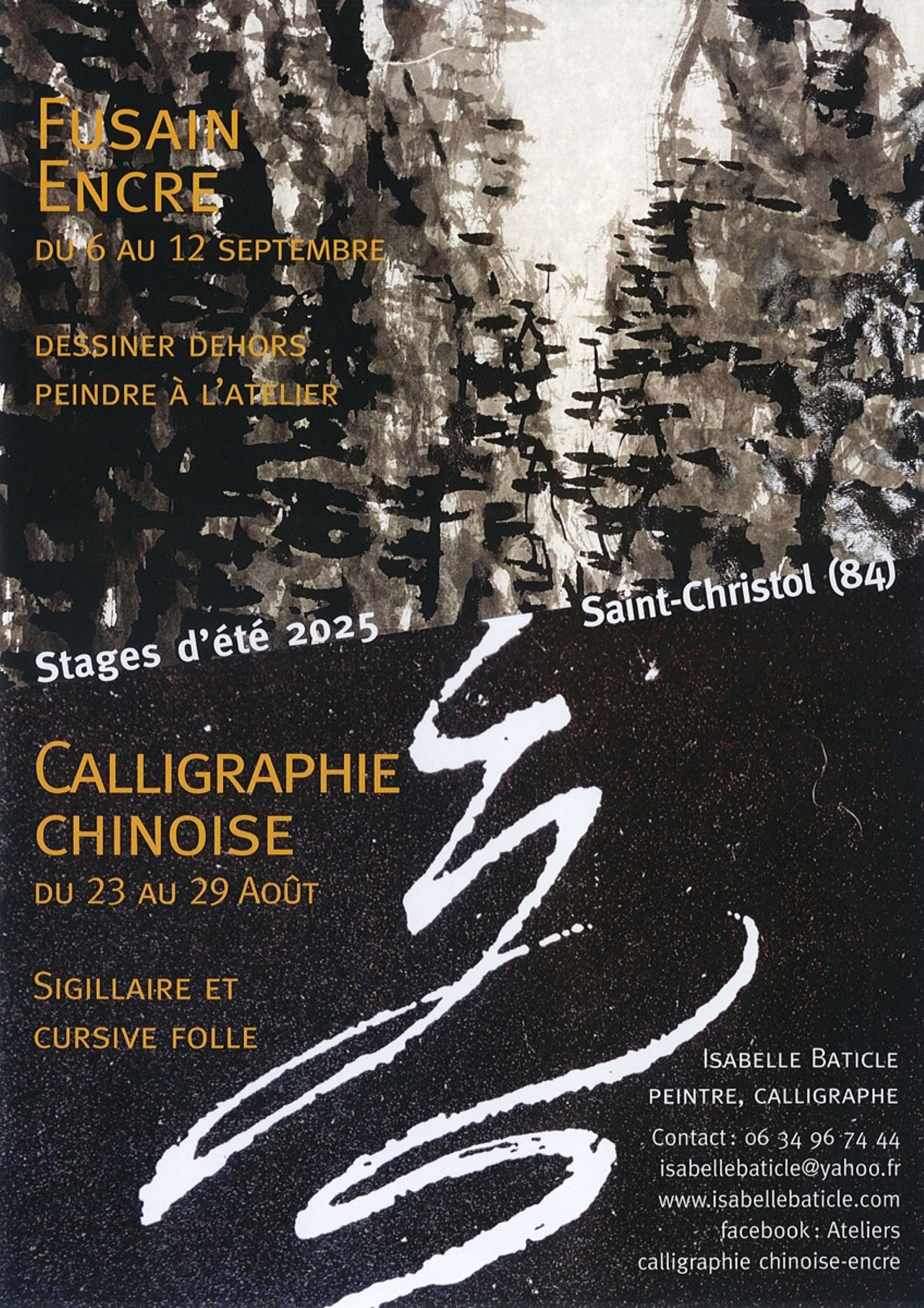 Stage de calligraphie chinoise & encre