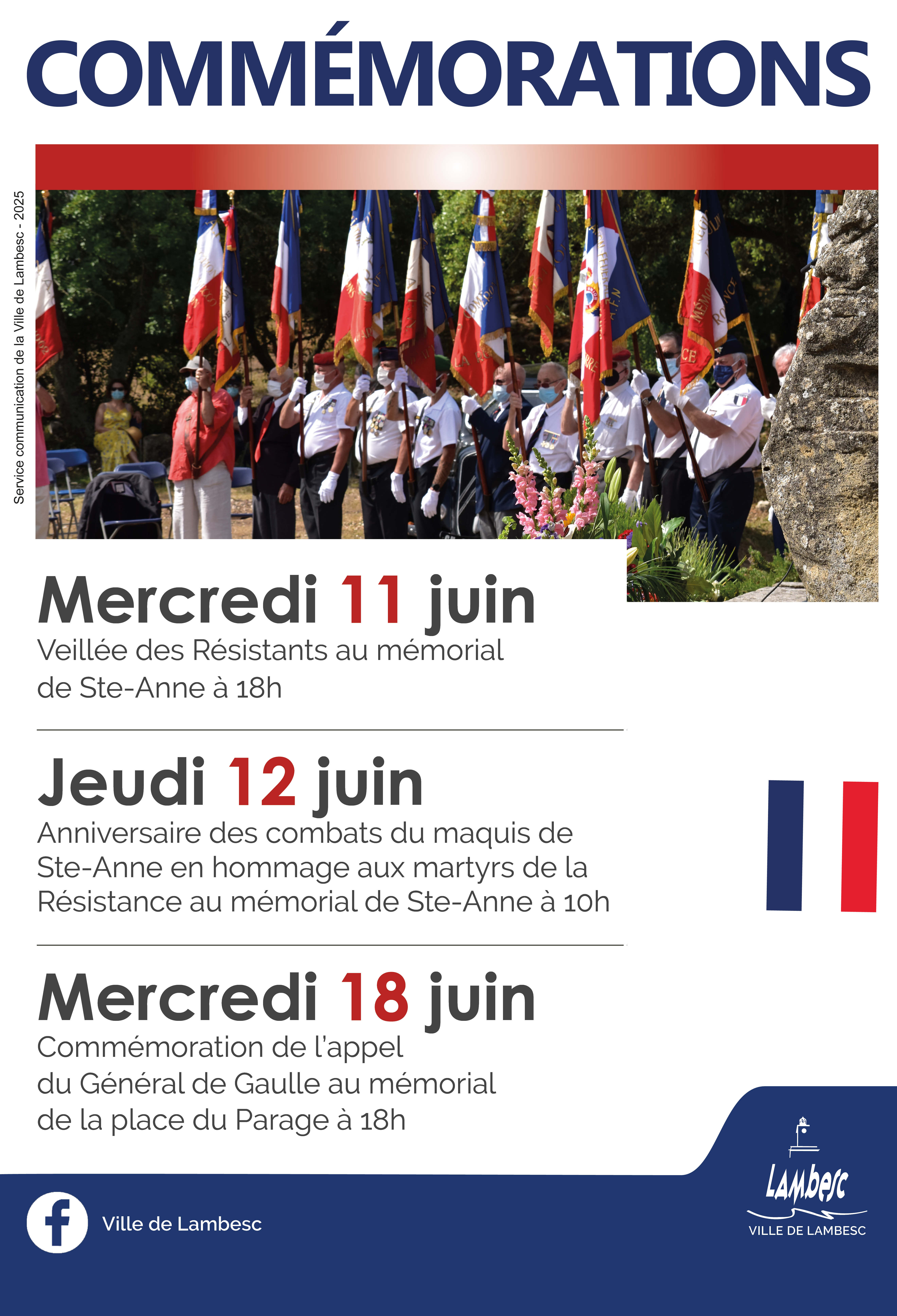Commmoration de l'attaque du Maquis de St Anne