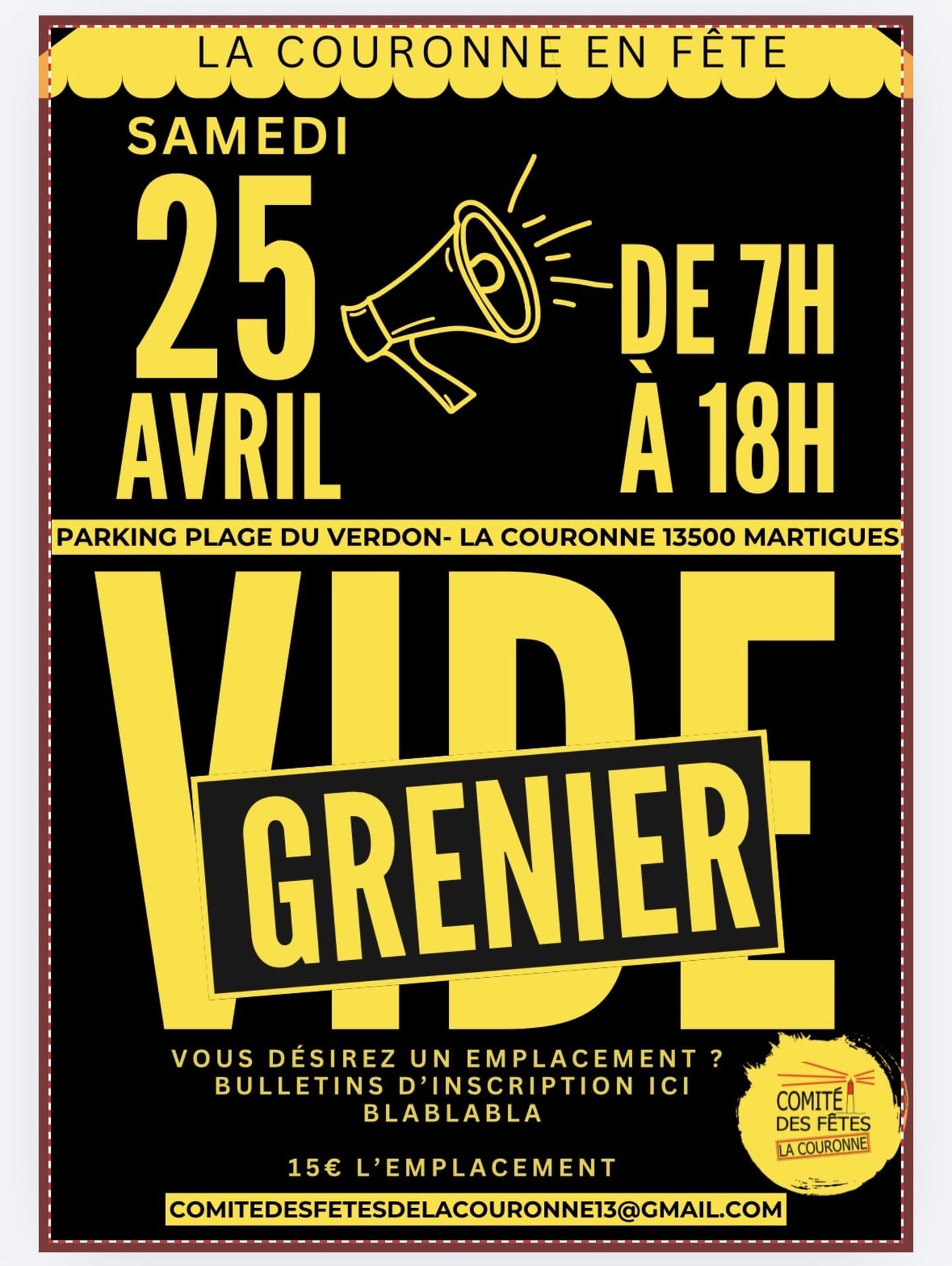 Vide-grenier du Comit� des F�tes de La Couronne