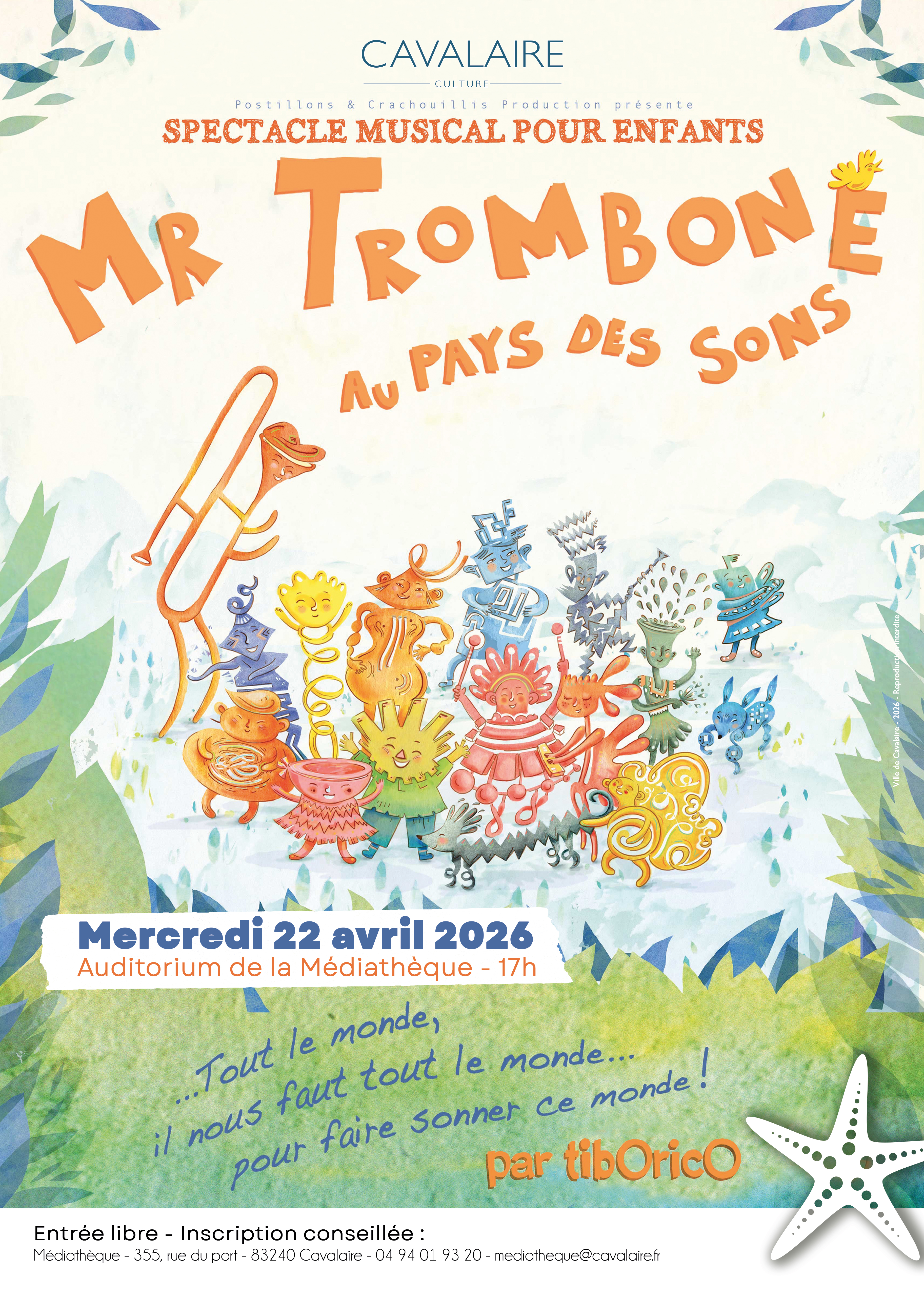Spectacle musical pour enfants : Mr Trombone au pays des sons