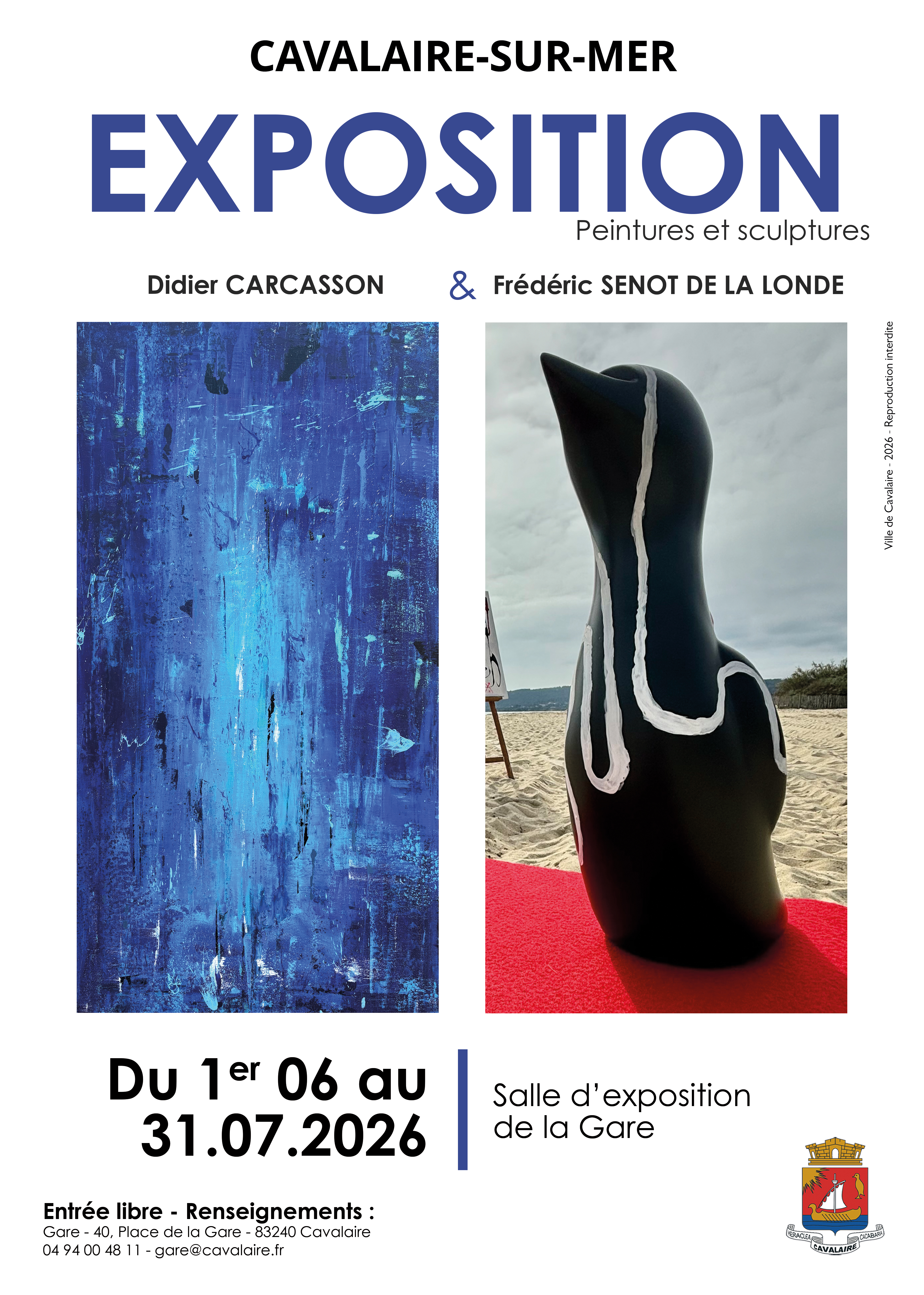 Exposition : Peintures et sculptures de Didier CARCASSON et Fr�d�ric SENOT DE LA  LONDE