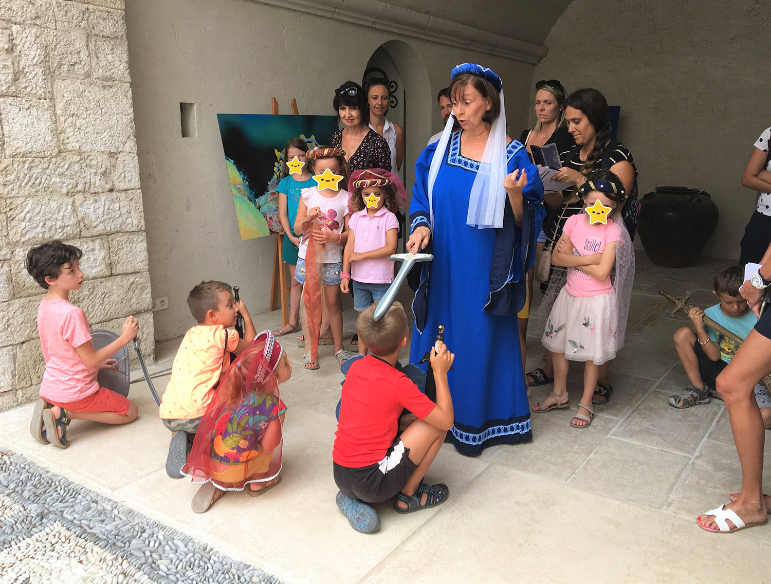 Visite famille  la forteresse mdivale