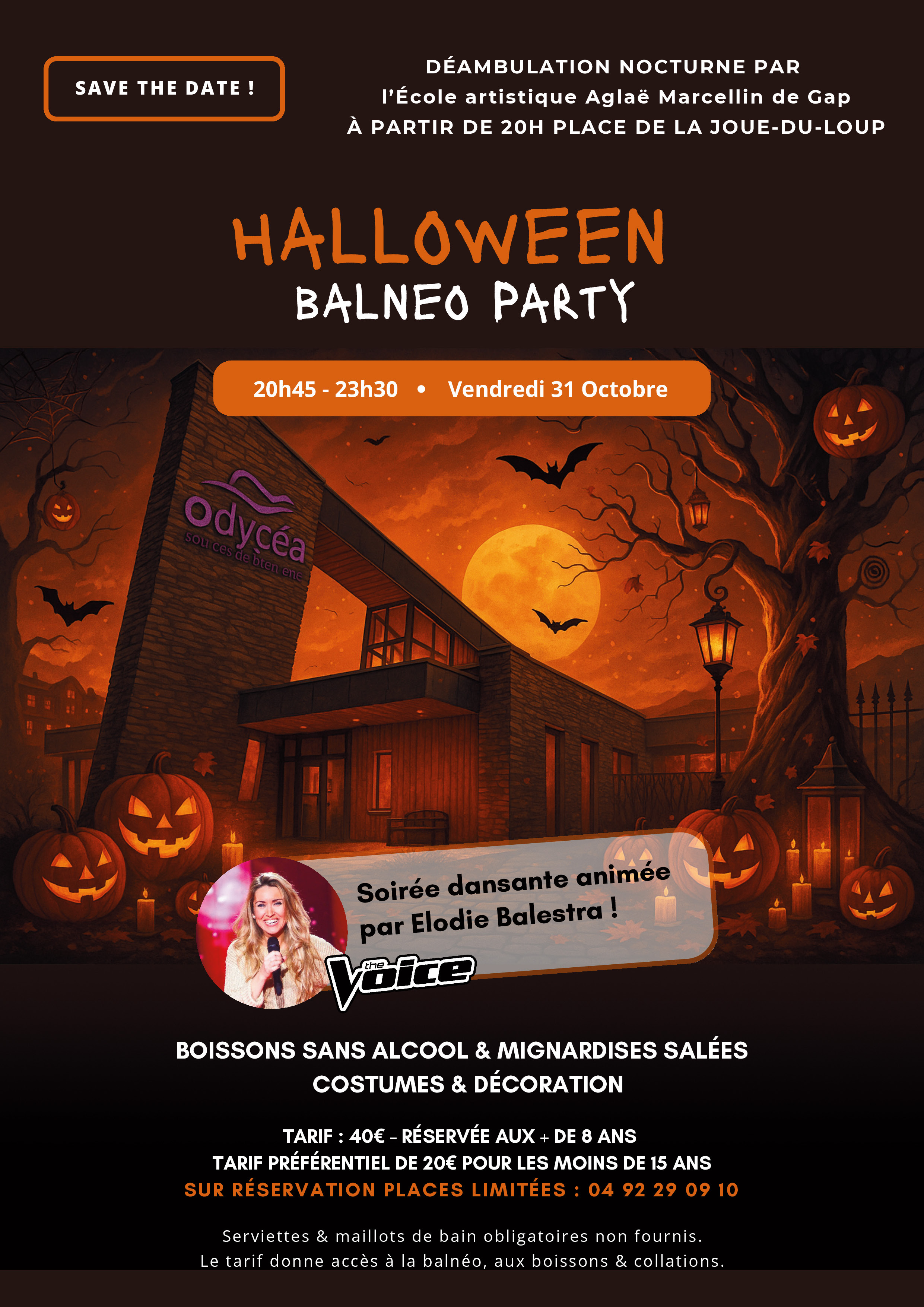 Soire Halloween avec Elodie Balestra, chanteuse de la saison 1 de The Voice.