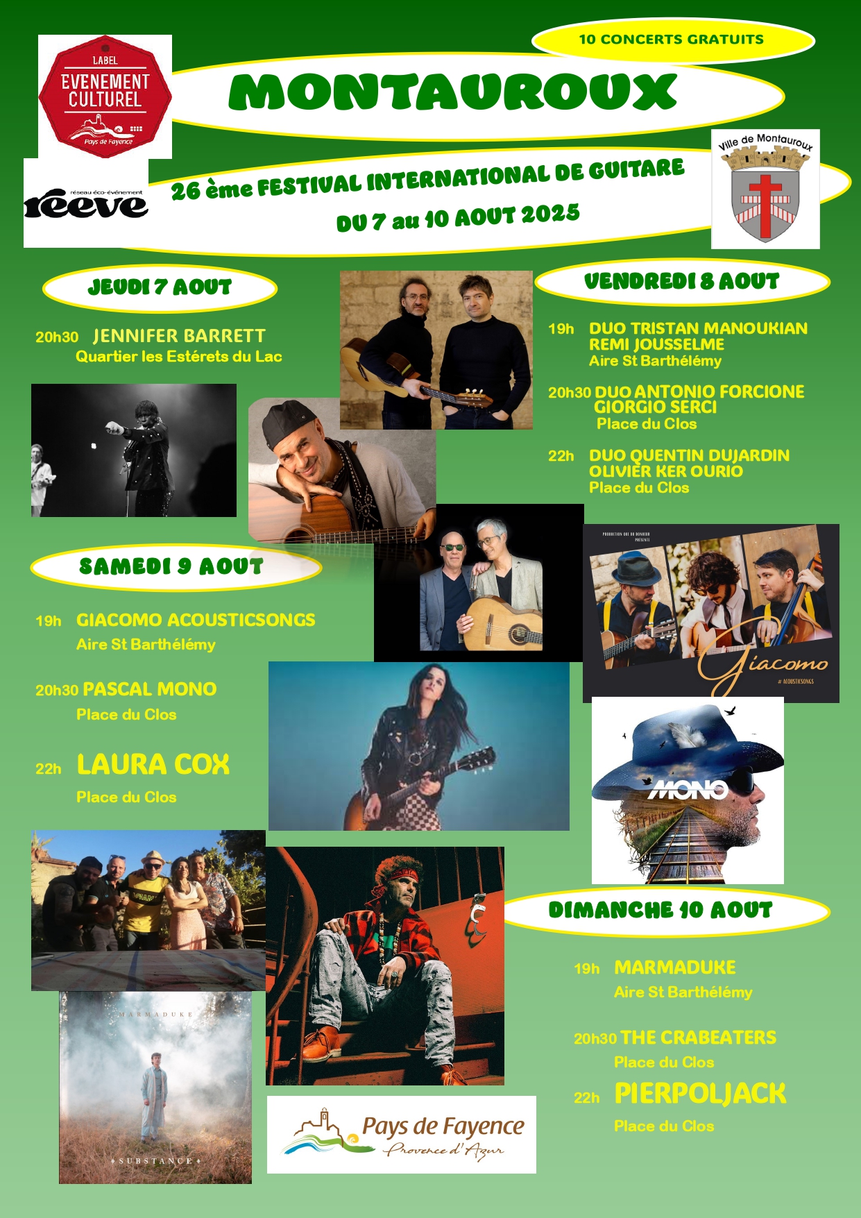 Festival international de guitare - 10 Concerts gratuits