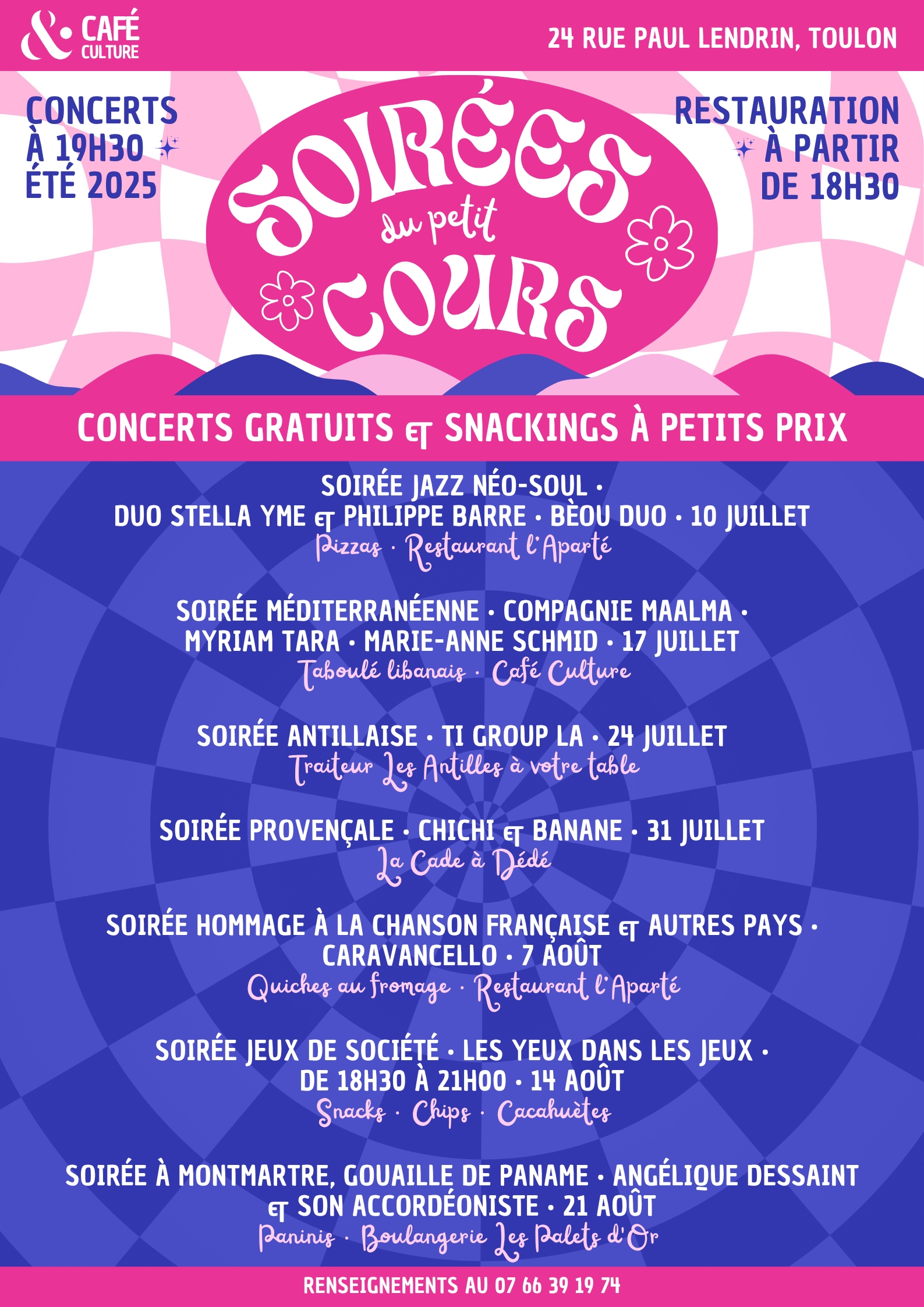 L't au Caf Culture / Les Soires du Petit Cours 2025