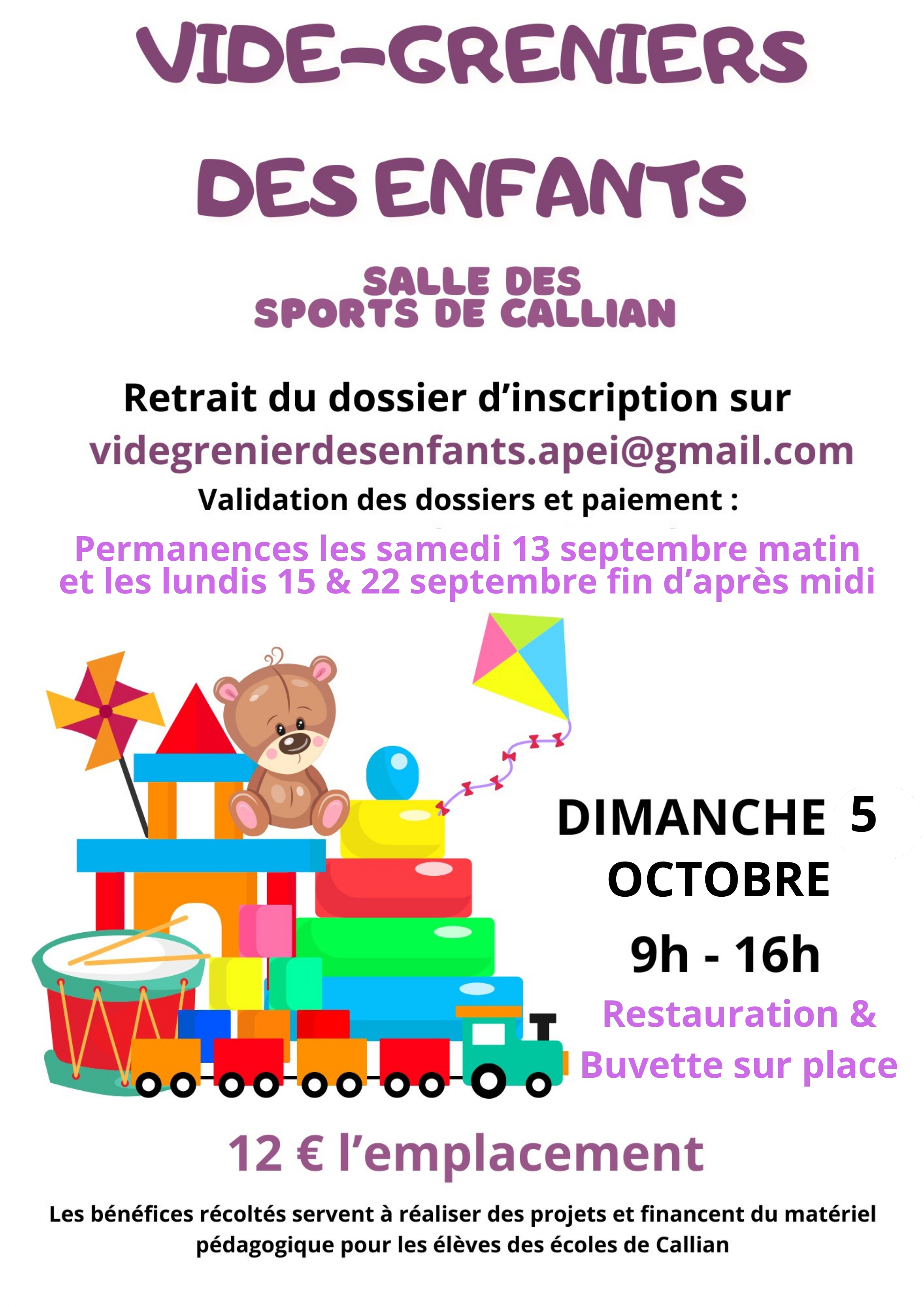 Vide grenier des enfants