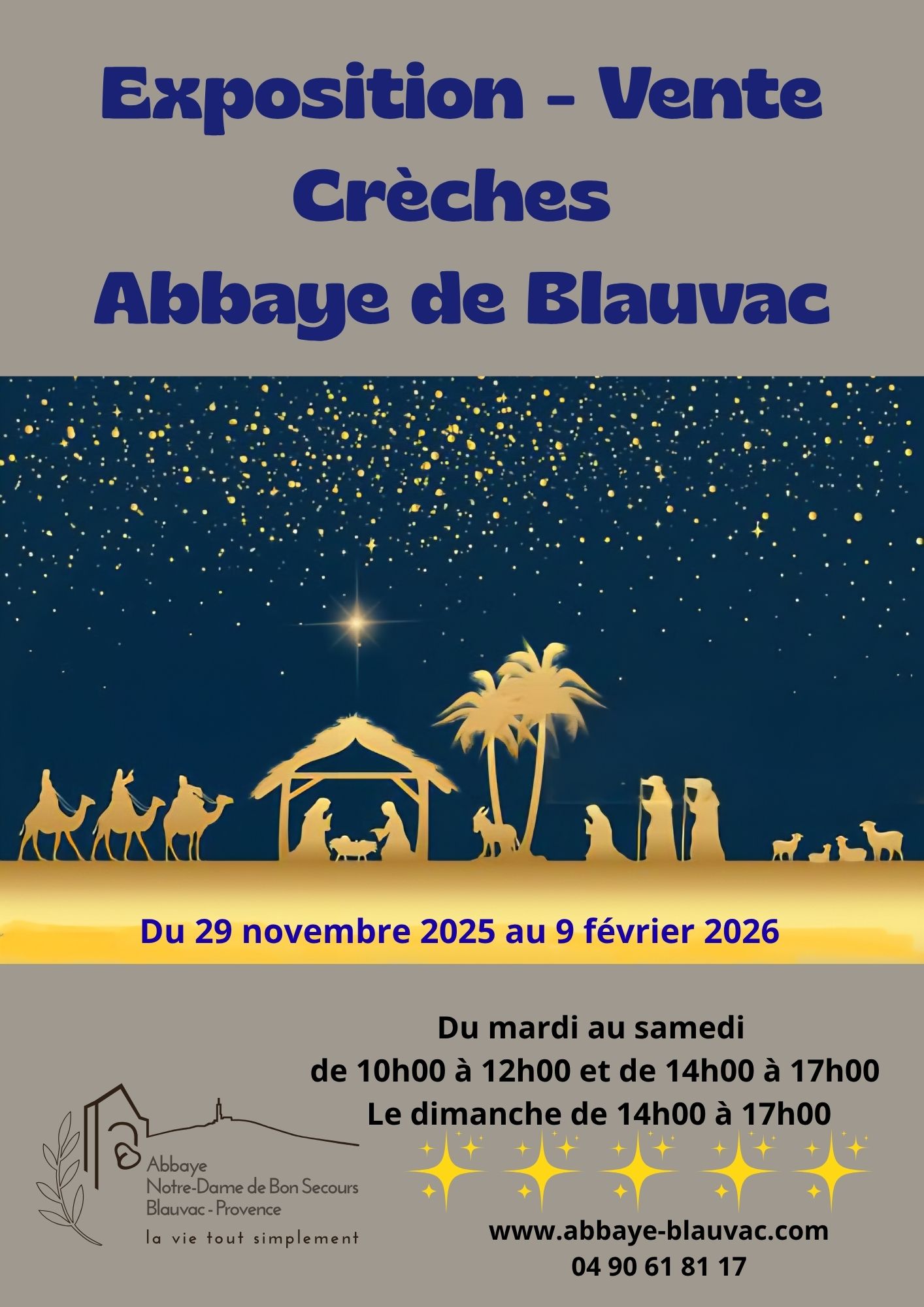 Exposition vente de crches  l'abbaye