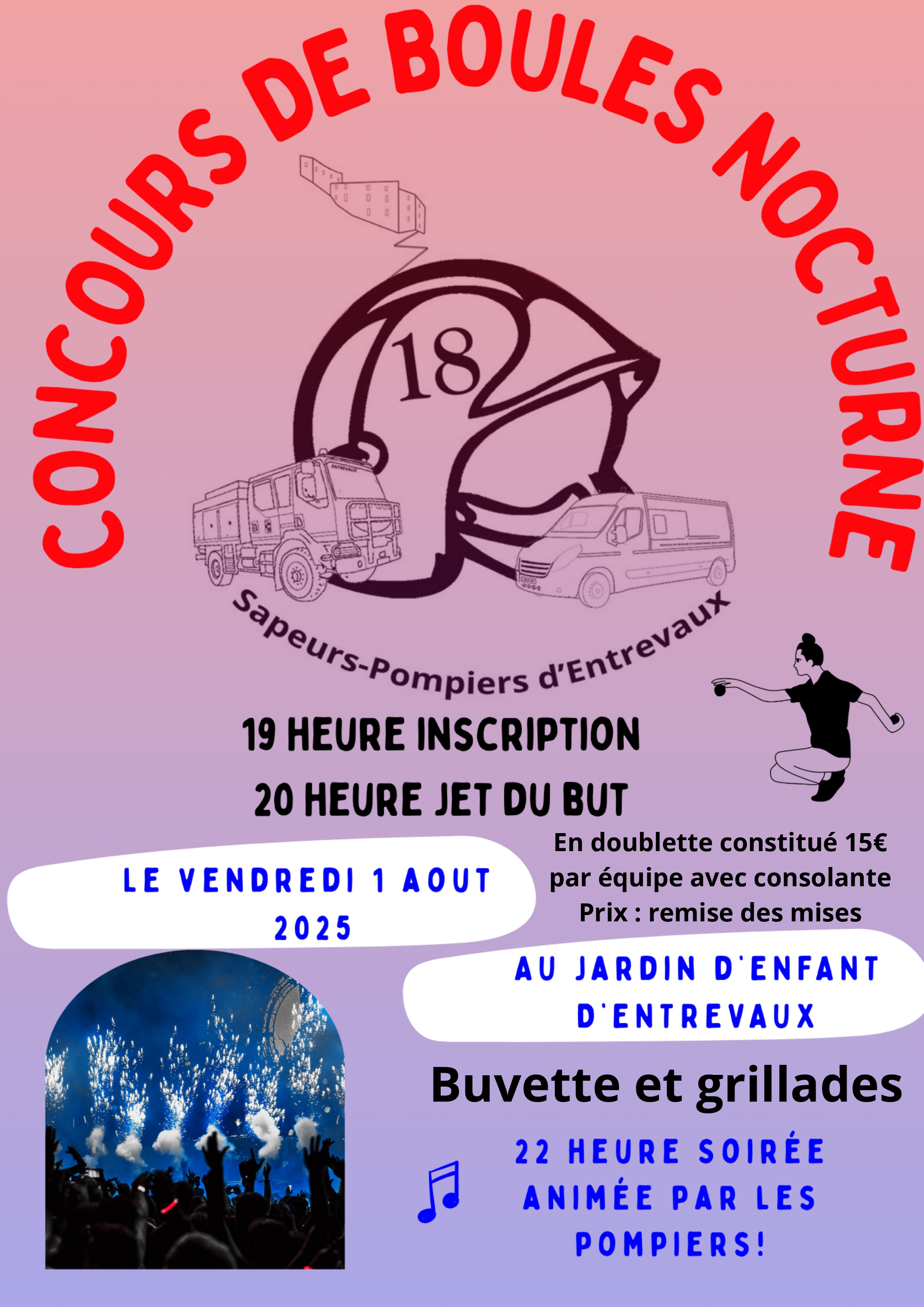 Concours de ptanque des pompiers