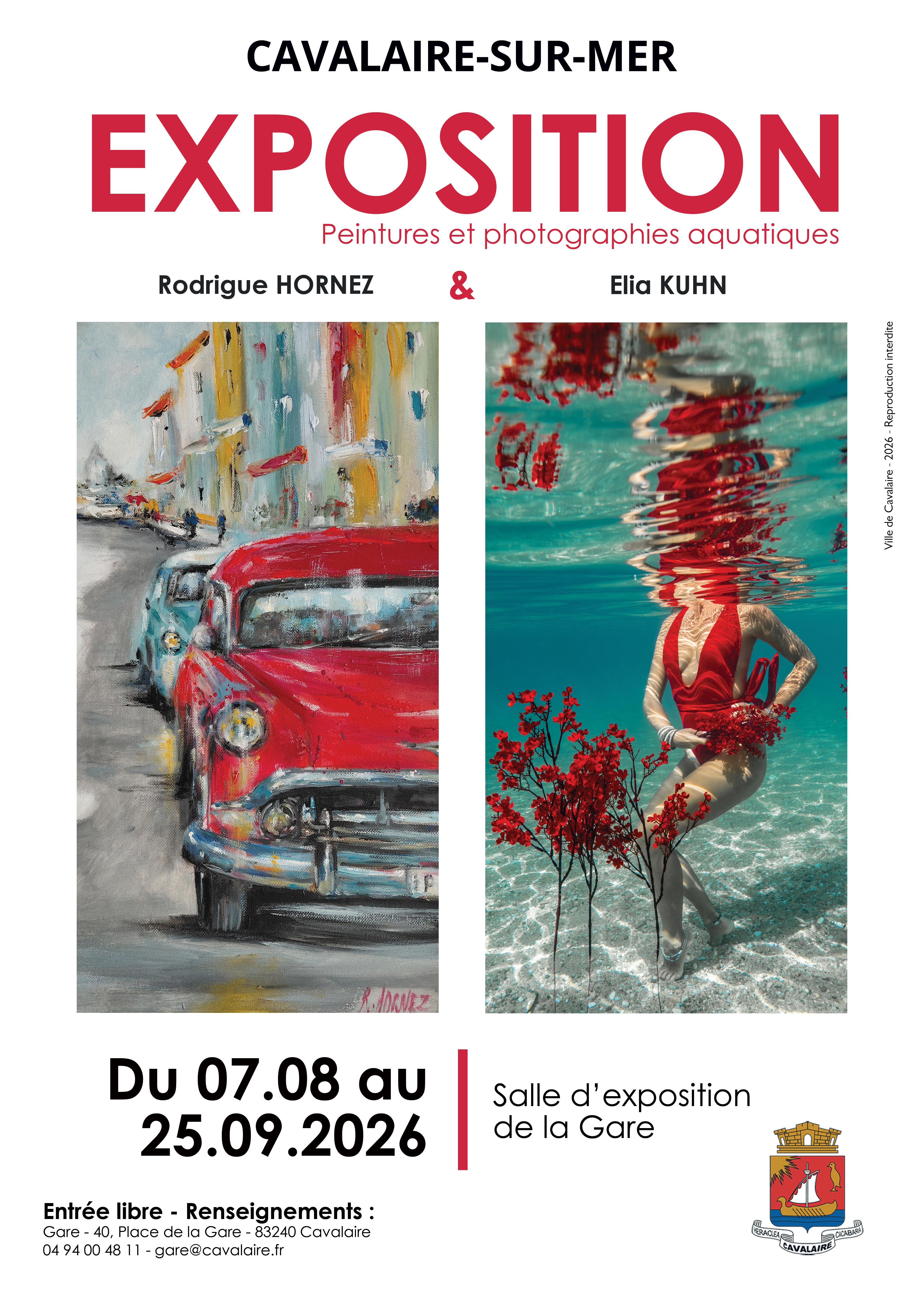 Exposition : Peintures et Photographies aquatiques par Rodrigue Hornez et Elia Kuhn