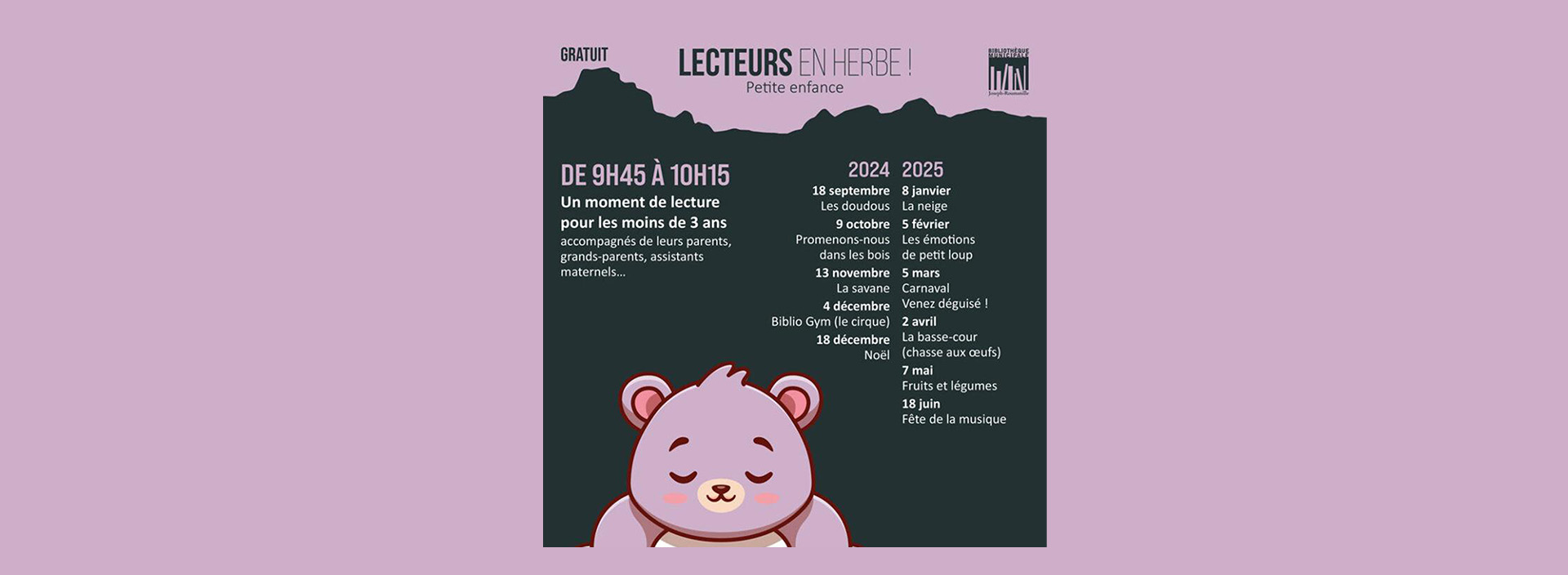 Lecteurs en Herbe  la Bibliothque