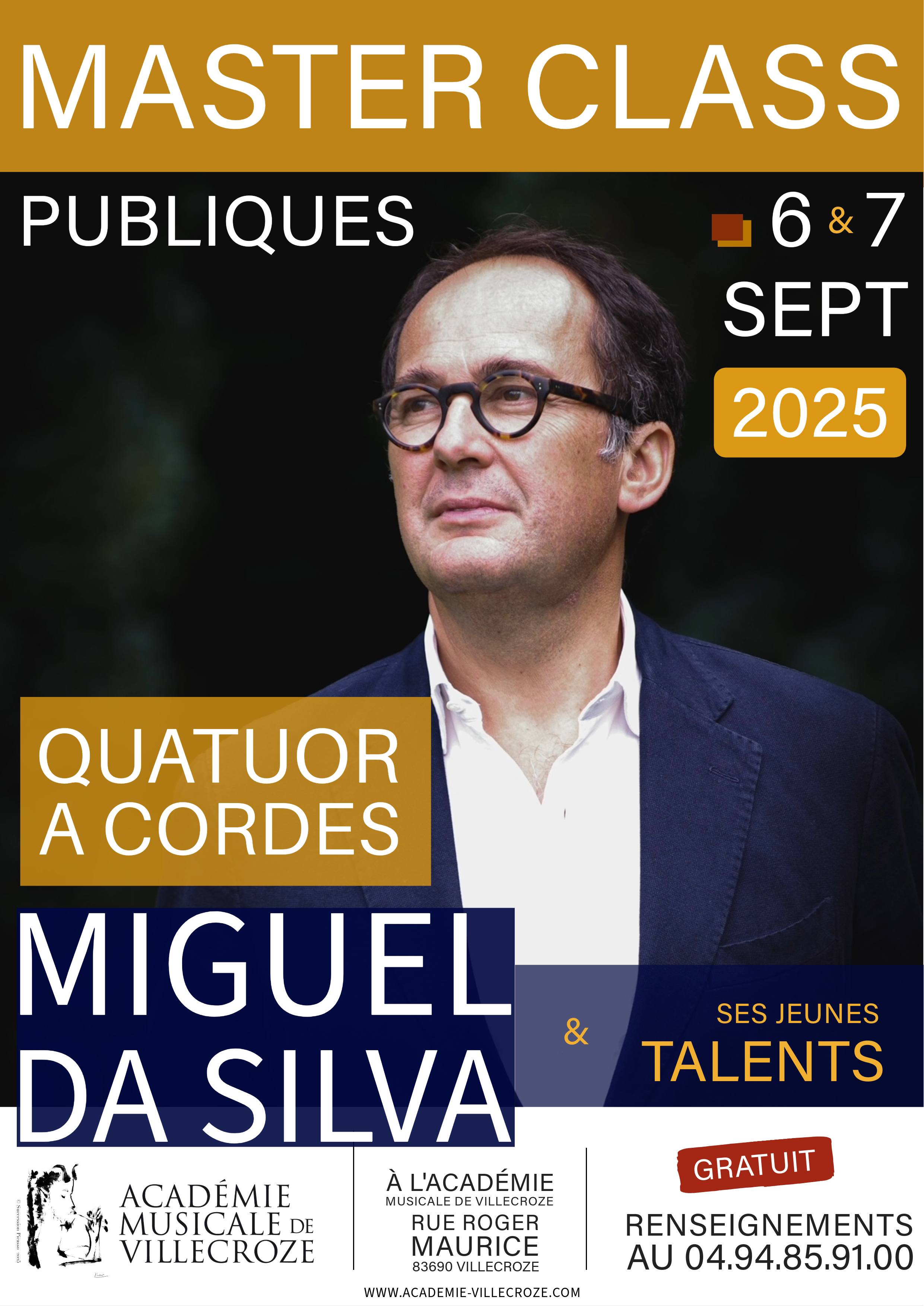 Master class publiques Quatuor  cordes