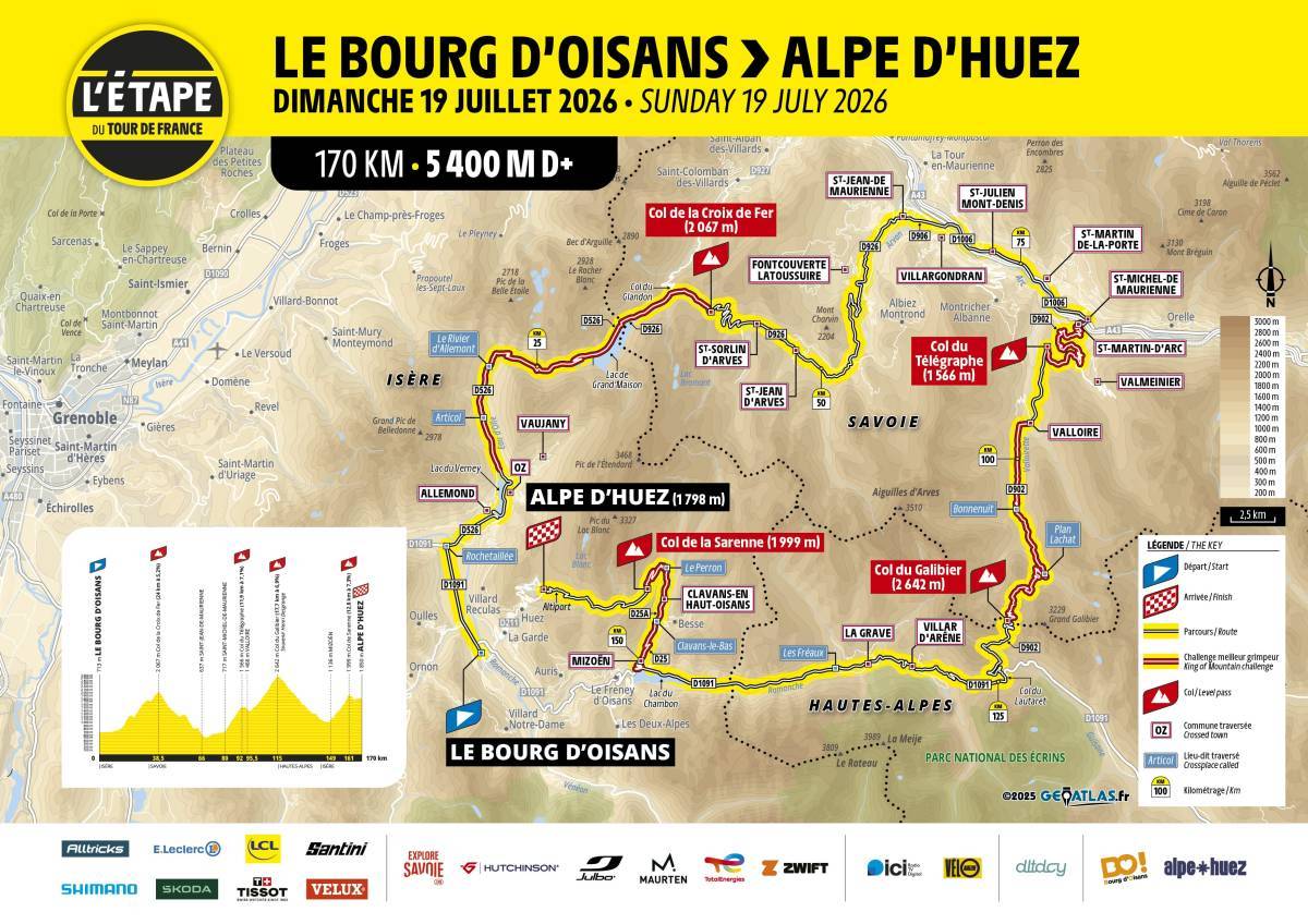 L��tape du Tour de France (tour amateur) : Le Bourg-d'Oisans - Alpe d'Huez