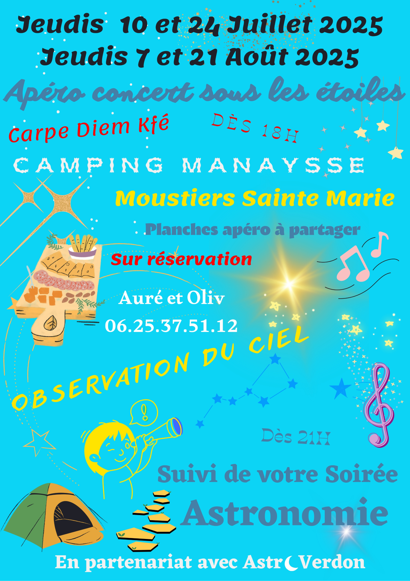 Soire astro au Camping Manaysse