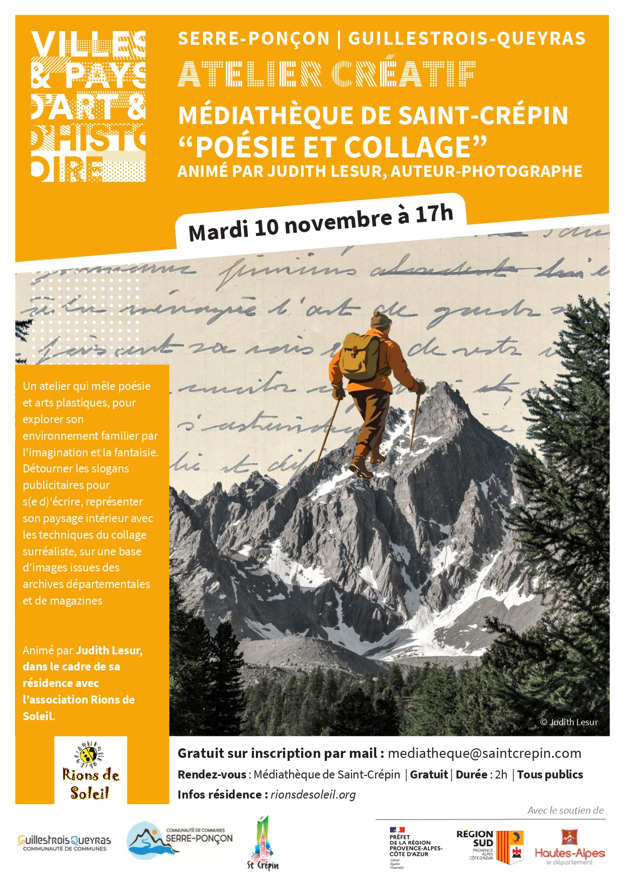Atelier cr�atif : Po�sie et collage