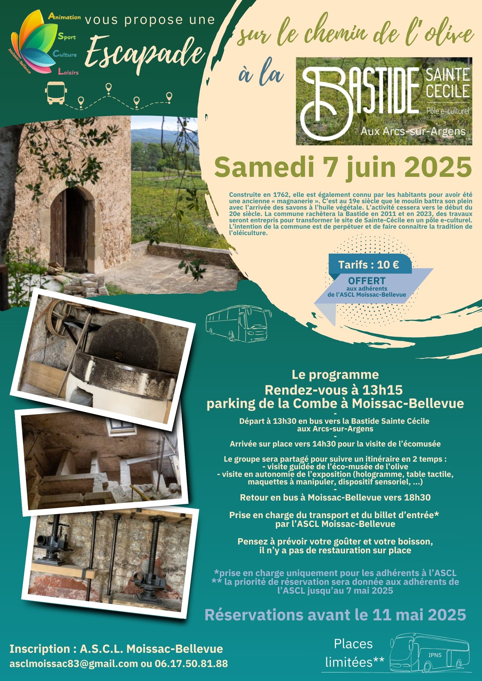 Escapade sur le chemin de l'olive  la Bastide Sainte-Ccile