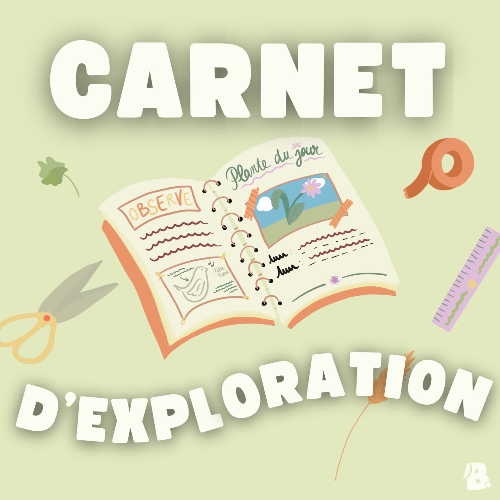 Atelier cr�atif : fabrication d'un carnet d'exploration nature.