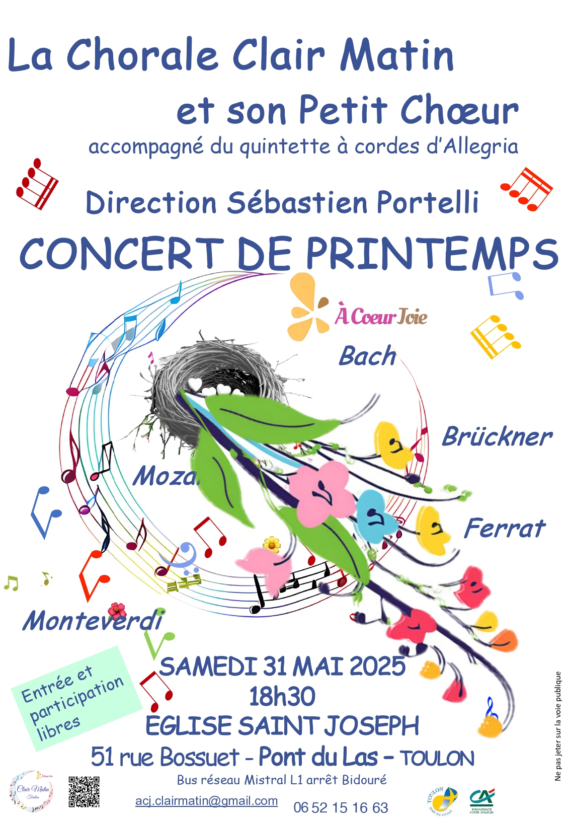 Concert - Chorale Clair Matin et son petit Chur  Concert de Printemps 