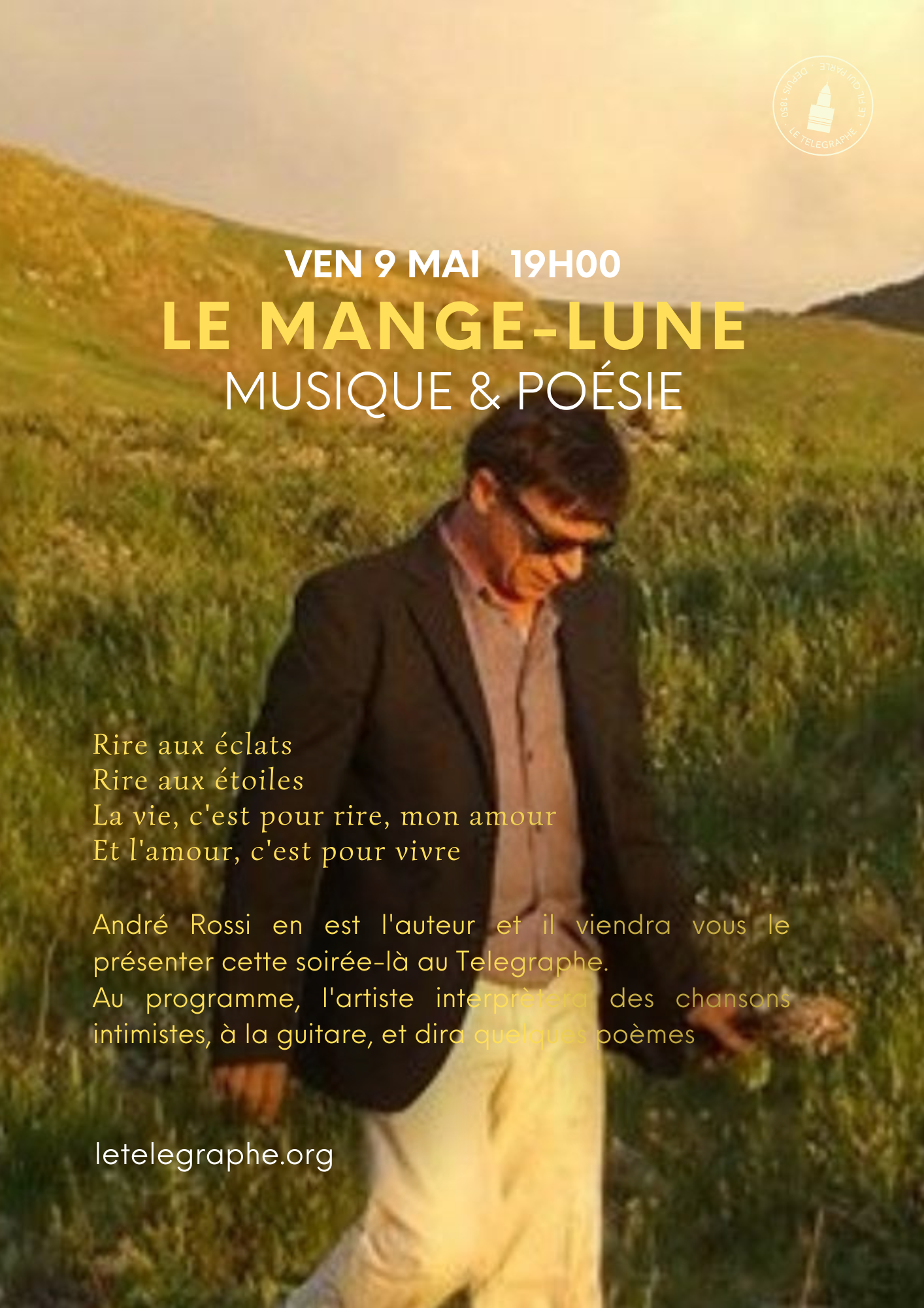 Lecture en musique - Andr Rossi  Le Mange-Lune 