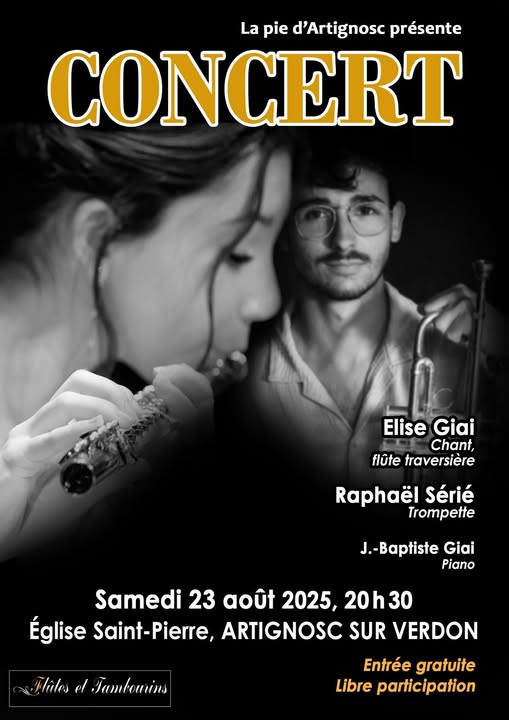 Concert Flte traversire piano et trompette