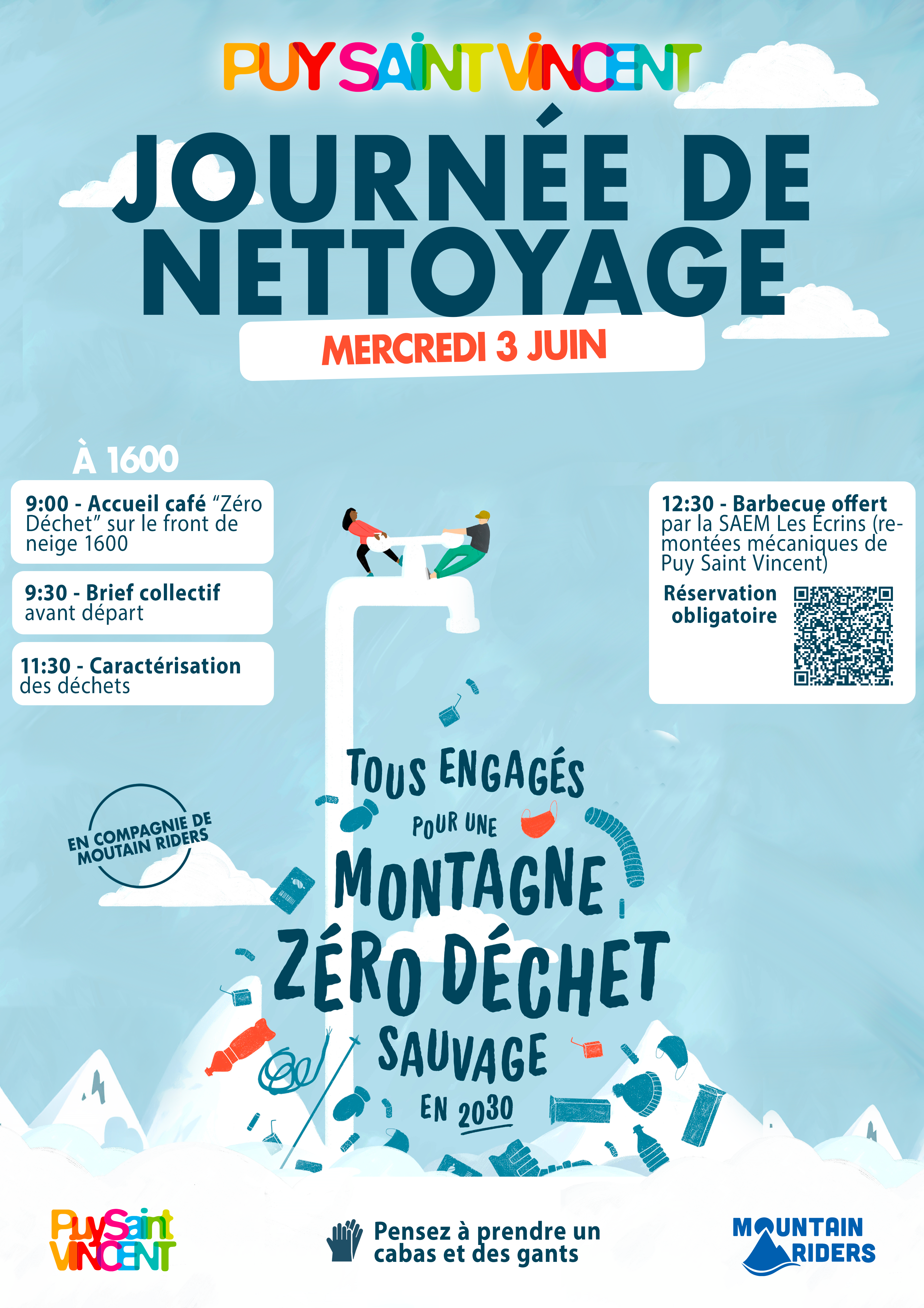 Ramassage de d�chets avec Mountain Riders