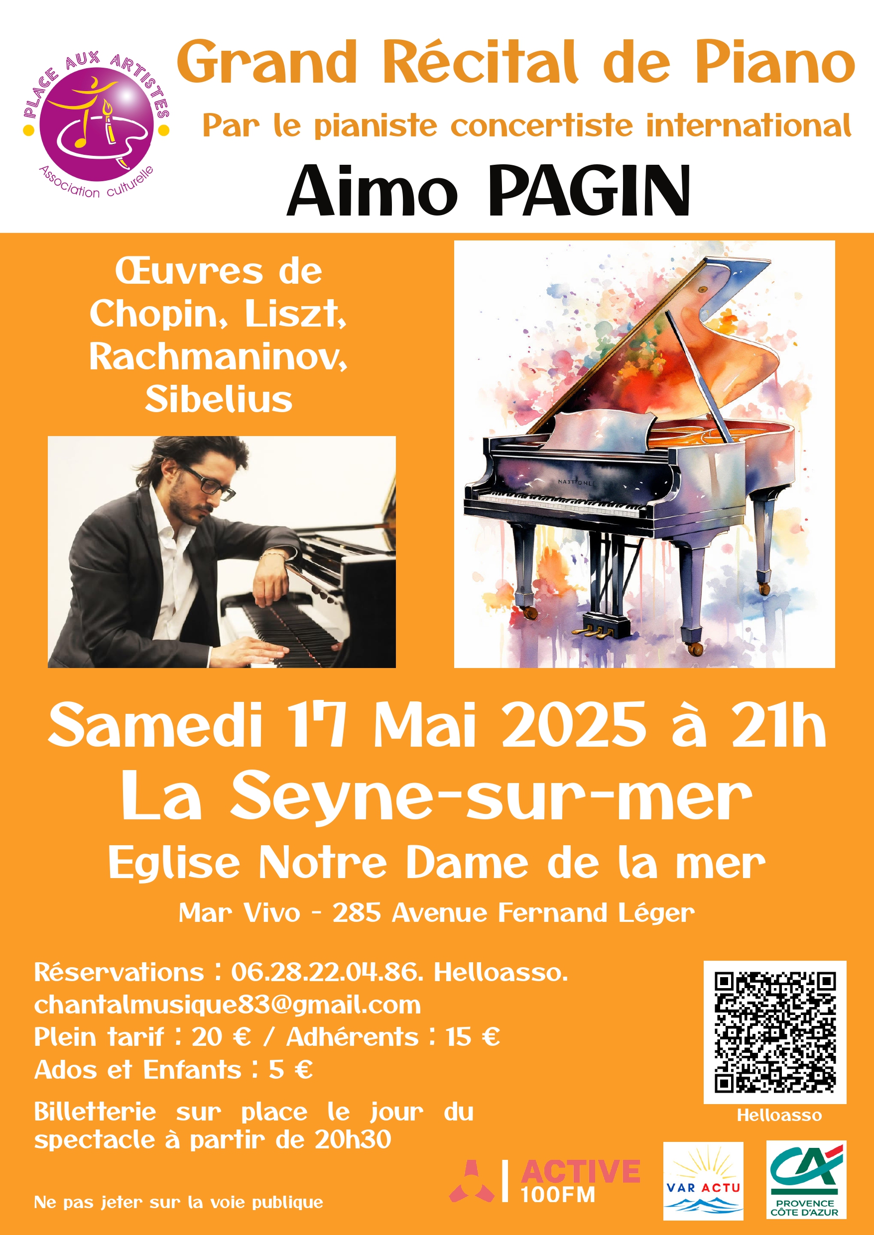 Grand rcital de piano par Aimo Pagin
