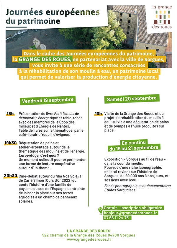 Journes Europennes du Patrimoine  la Grange des Roues