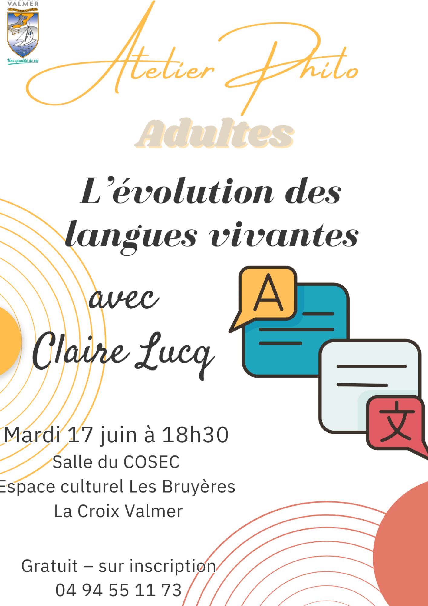 Atelier philo adulte : L'volution des langues vivantes