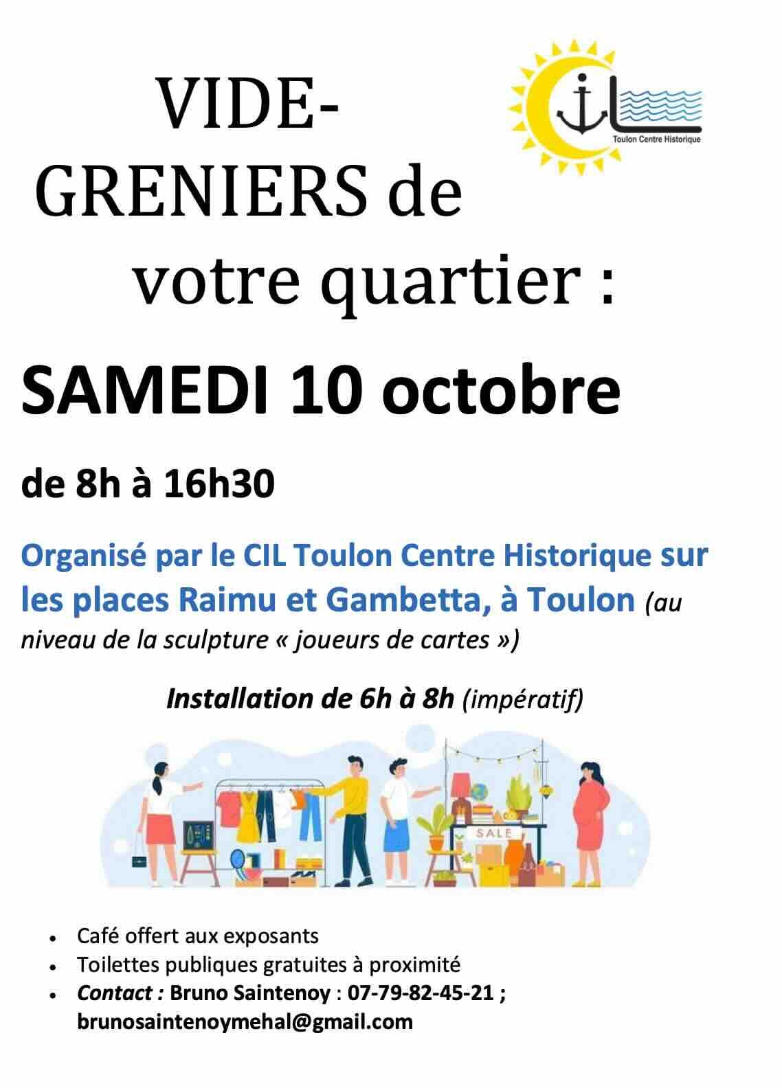 Vide greniers du CIL Toulon Centre Historique