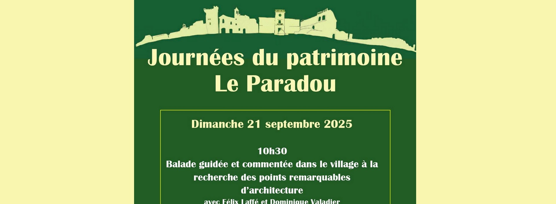 Journes du Patrimoine - Paradou
