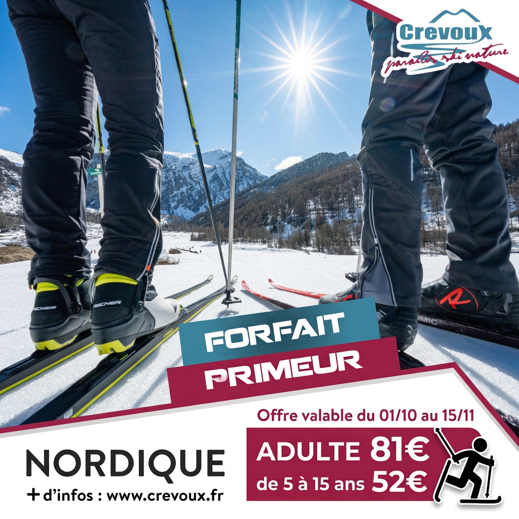 Vente en ligne Forfaits Saison Primeur � Ski Nordique de Cr�voux