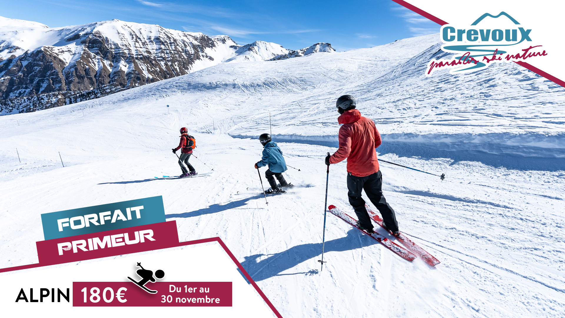 Vente en ligne des forfaits saison primeur domaine alpin - CRVOUX