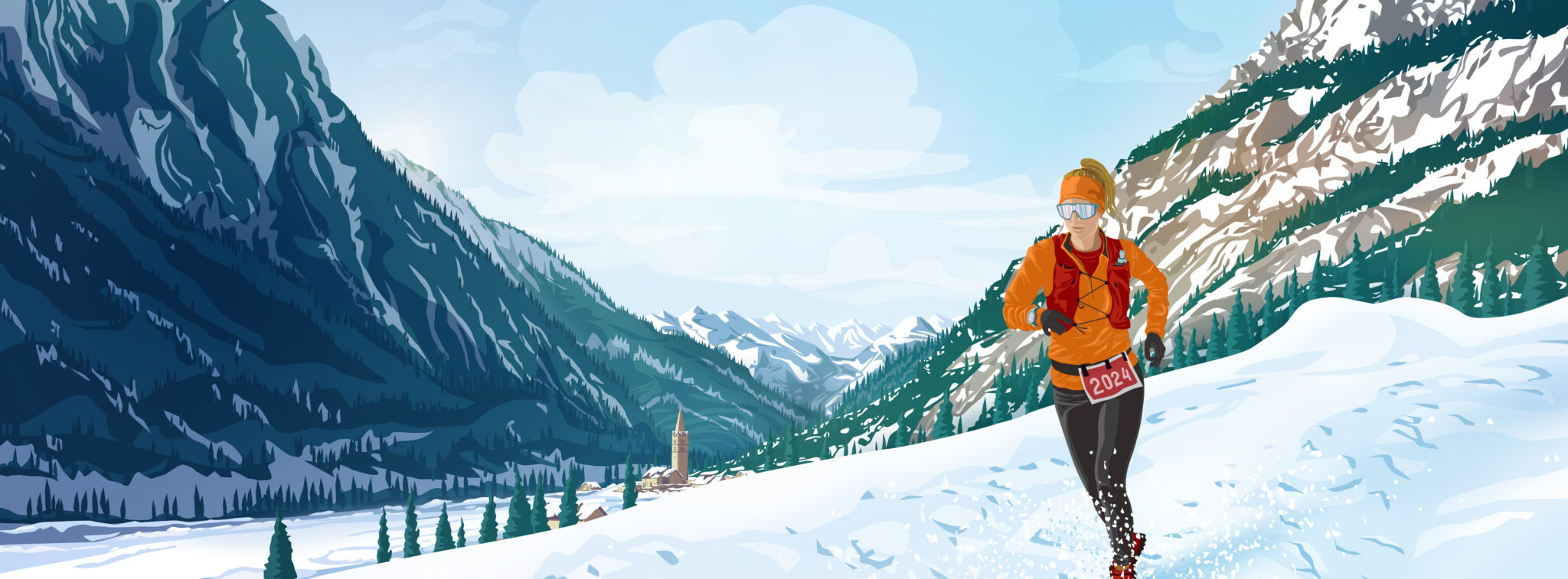 Snow trail du Queyras