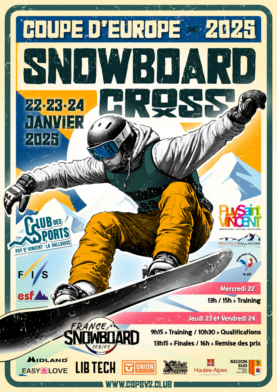Coupe dEurope de Snowboard cross !