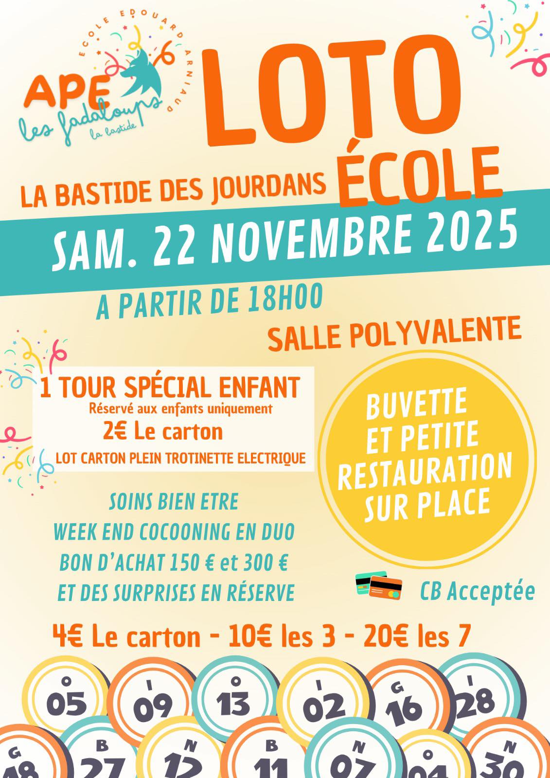 Loto des coles  La Bastide des Jourdans