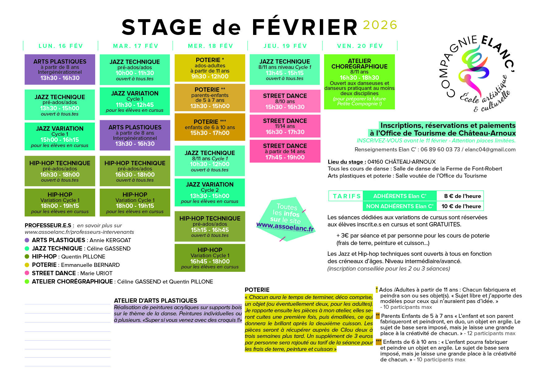 Stage de F�vrier d'ElanC'