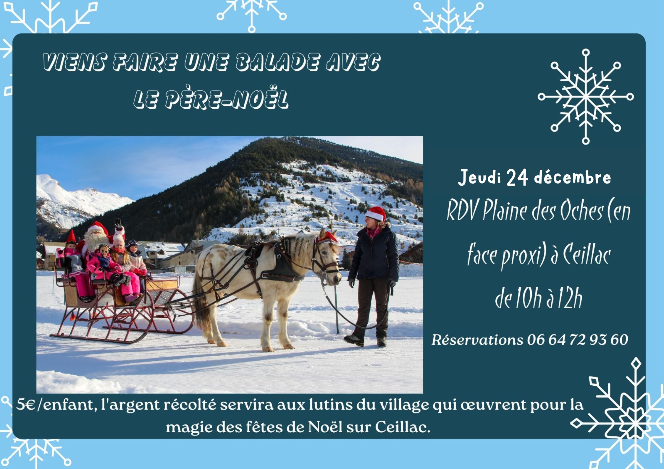 Balade en traineau �quin avec le P�re No�l - No�l � Ceillac