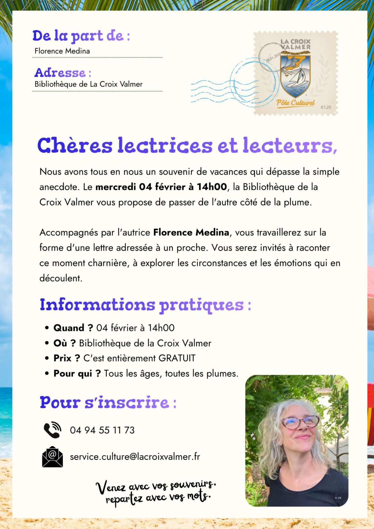 Atelier d'�criture avec Florence Medina