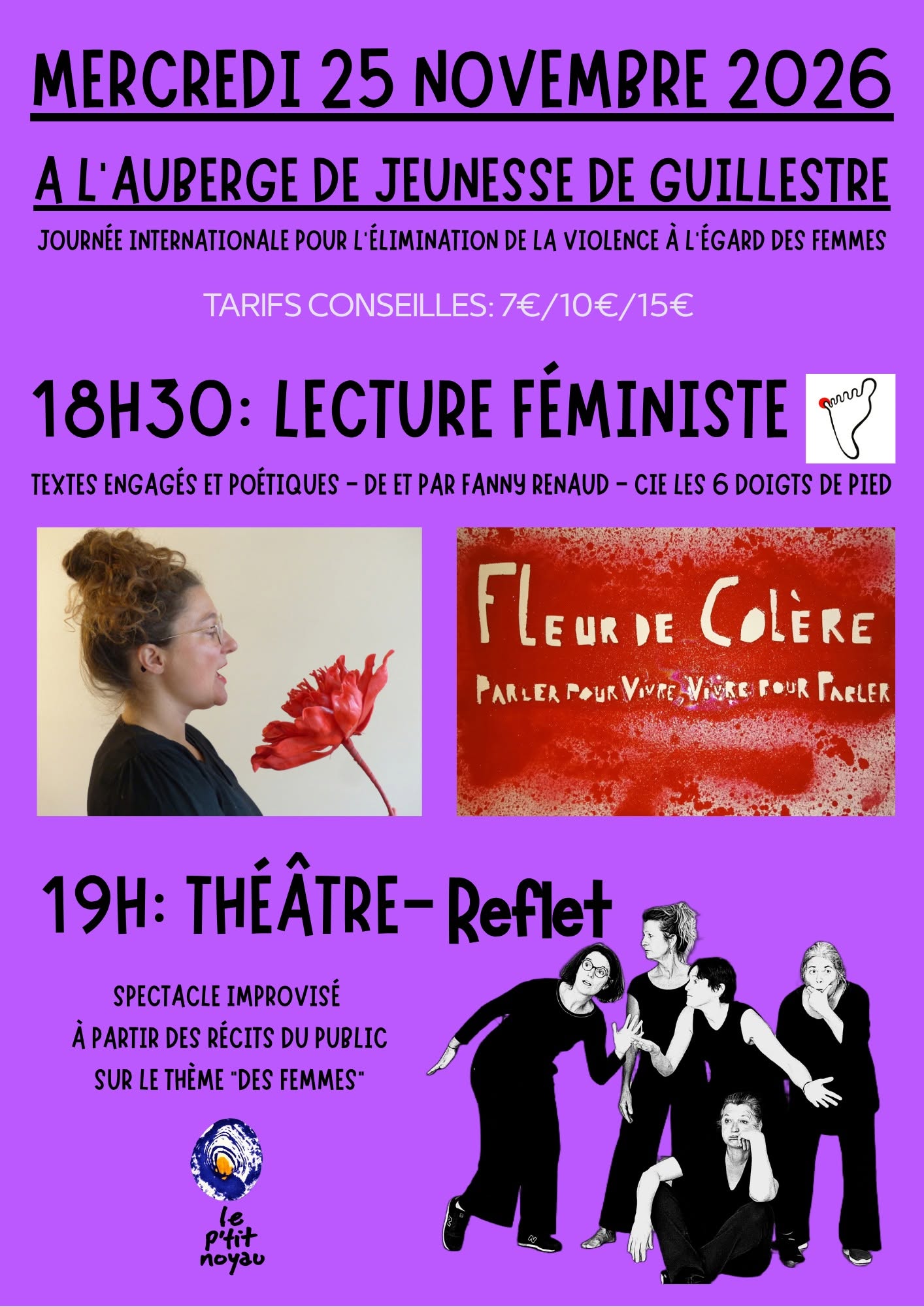 Lectures f�ministes et spectacle improvis�