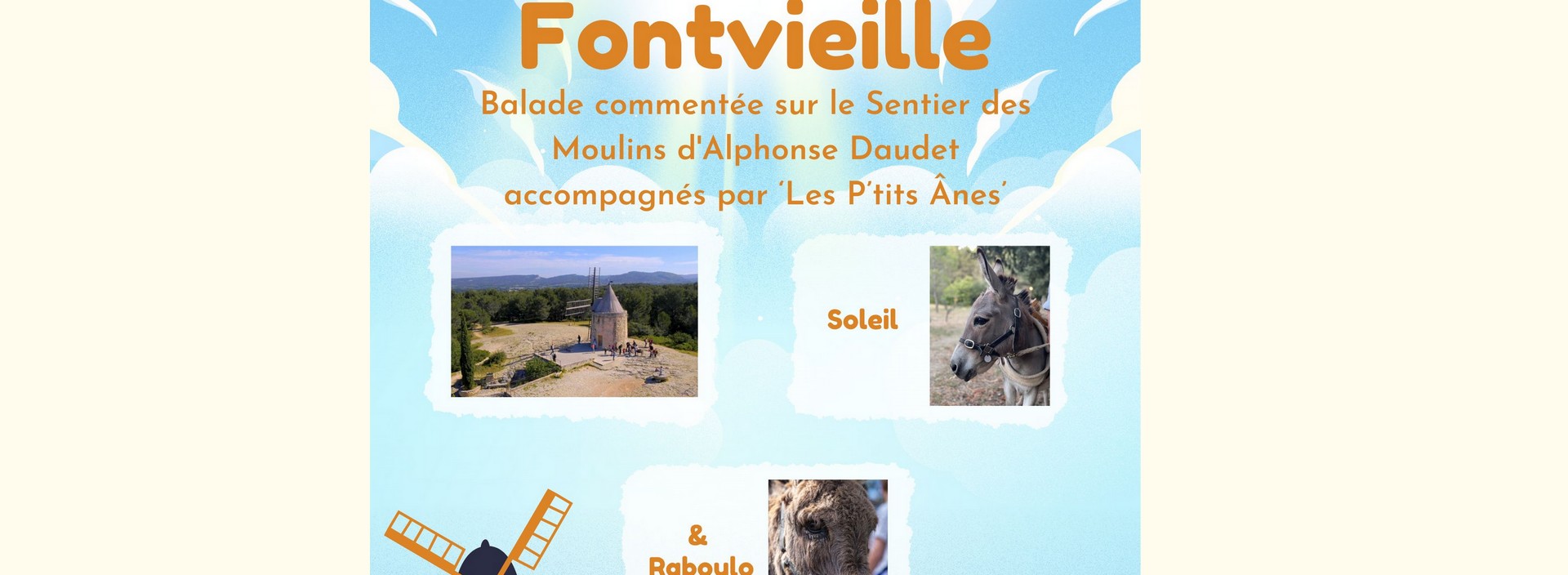 Balade commente au pas de l'ne sur le Sentier des Moulins d'Alphonse Daudet
