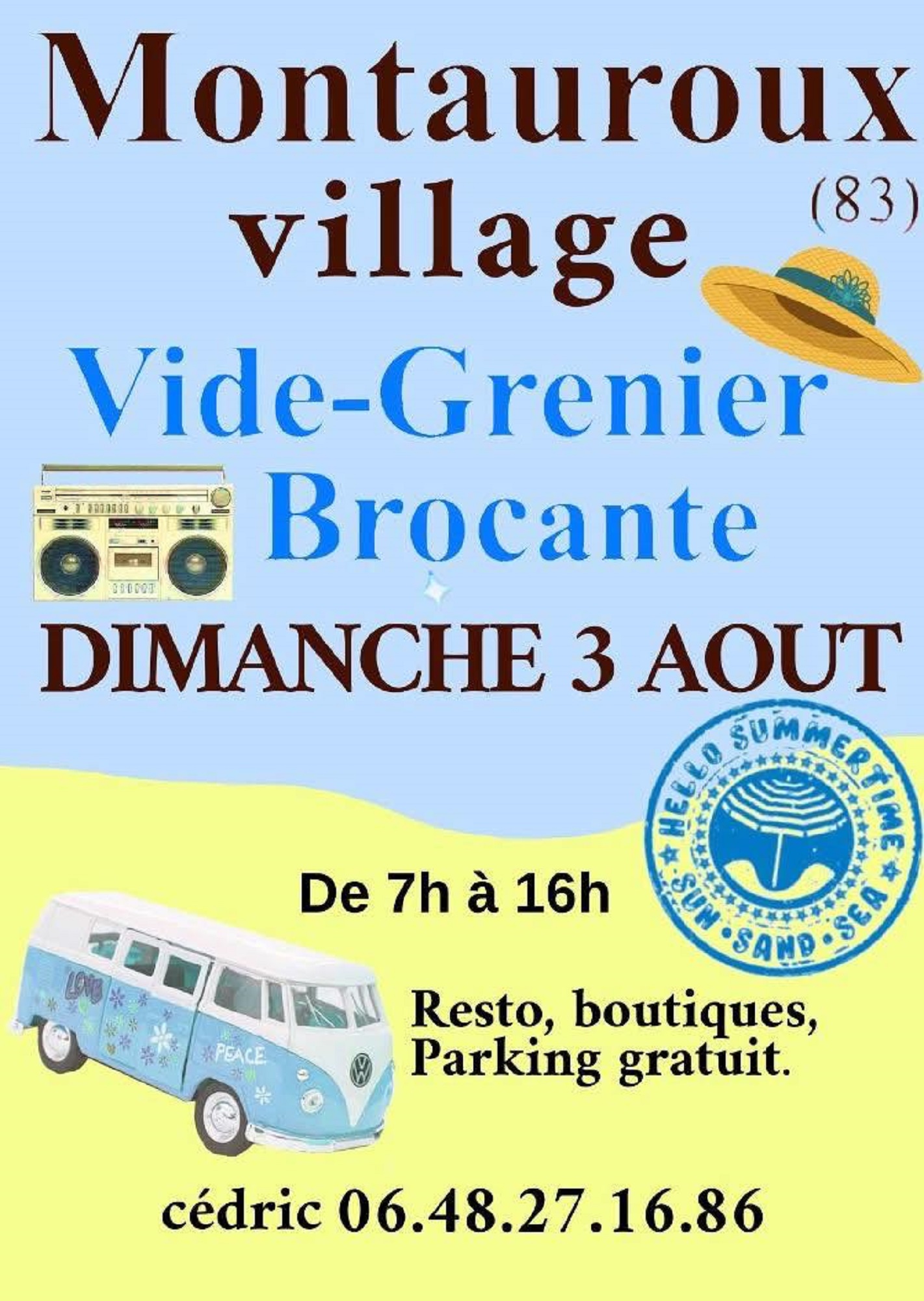 Vide grenier - Place du clos - Montauroux - VAR