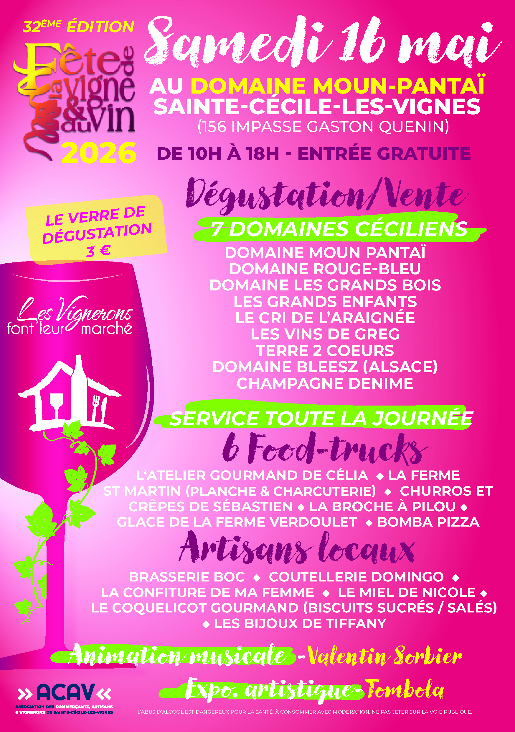 32�me Edition  F�TE DE LA VIGNE & DU VIN