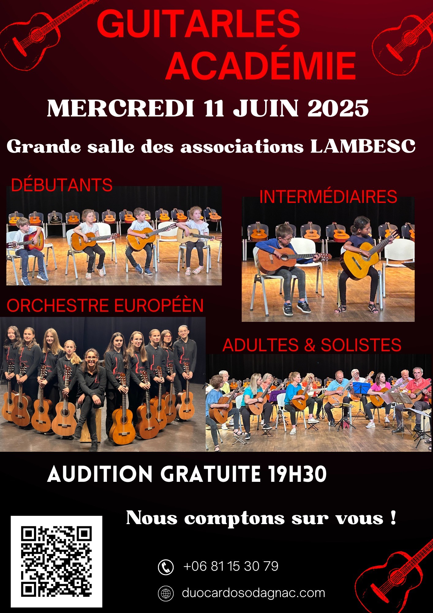 Audition de fin d'anne de Guitarles Acadmie